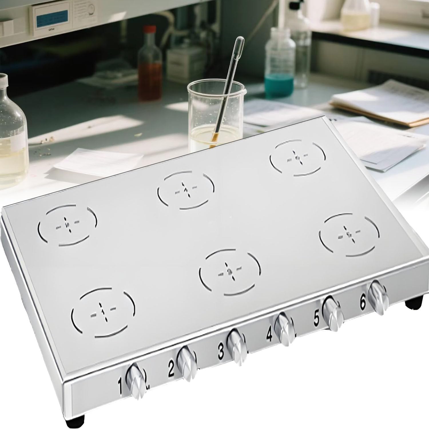 Powerful Magnetic Lab Stirrer/Stir Plate, 200-2000 RPM Speed,Lab Magnetic Stir Plate, Magnetic Stirrer,for Laboratory Use LCUMS-6