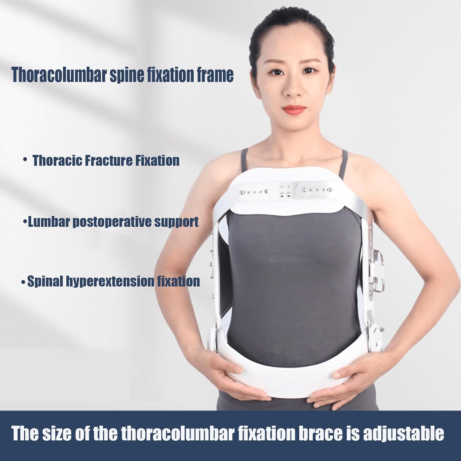 Thoracolumbar Orthosis, Hyperextension Back Brace Orthosis, Prevent Thoracic Lumbar Spine Flexion, Treat Compression Fractures and Osteoporosis (A-Small