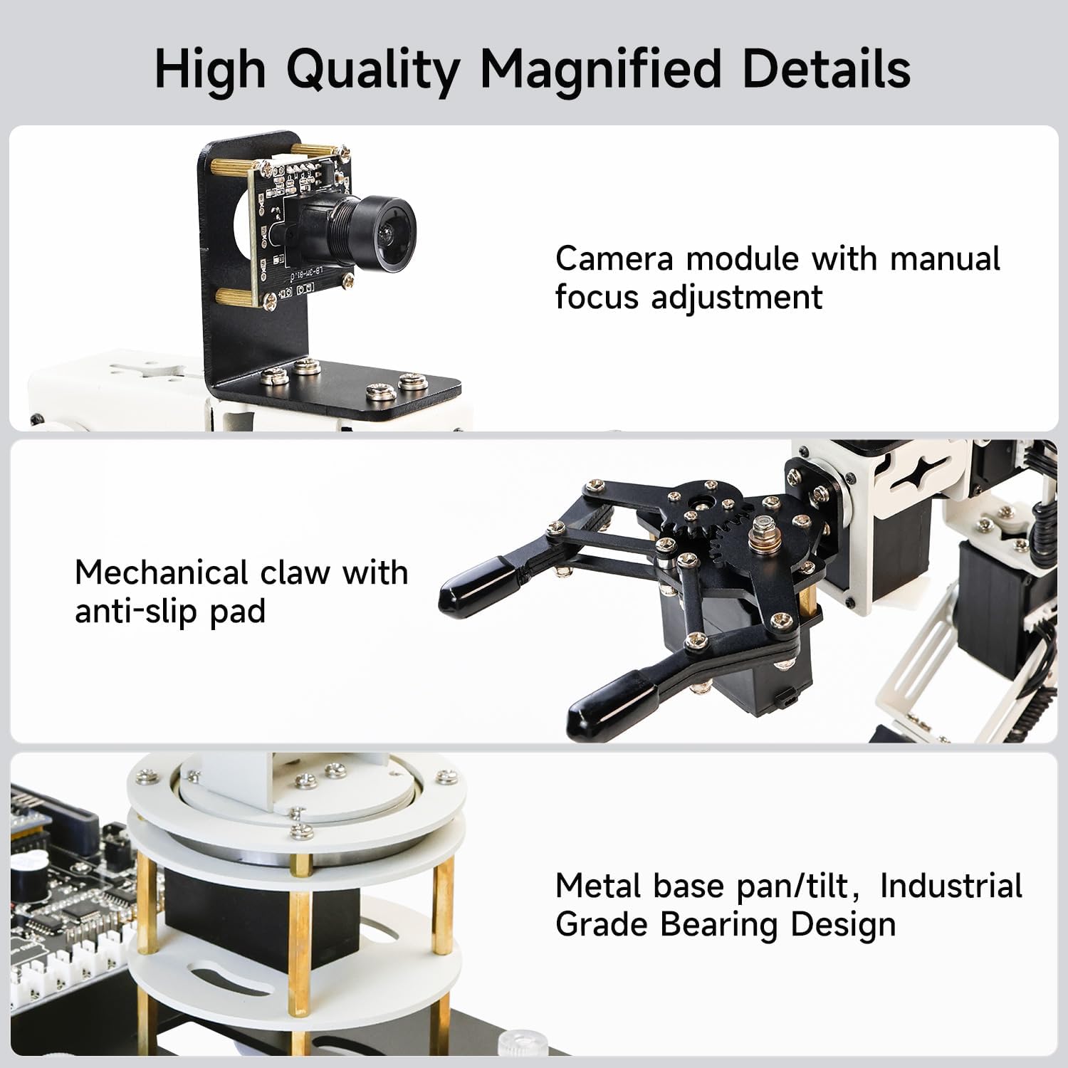 Yahboom Robot Arm ROS Virtual Machine as Controller Programmable AI Visual Recognition 6DOF Mechanical Arm Research Robot DOFBOT-SE (VM Software Not Support MAC)