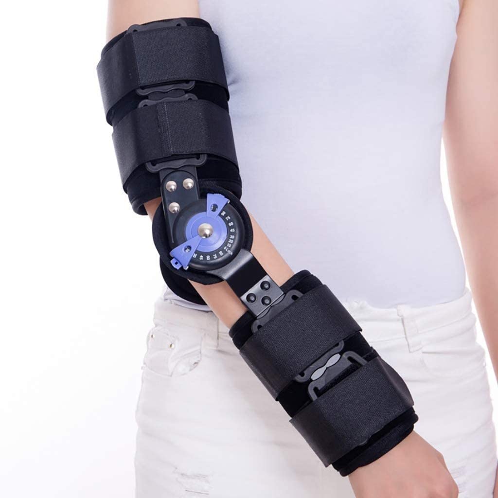 ROM Hinged Elbow Brace, Hinged Elbow Support For Post Op Injury Recovery Elbow Fracture Rehabilitation, Right Or Left