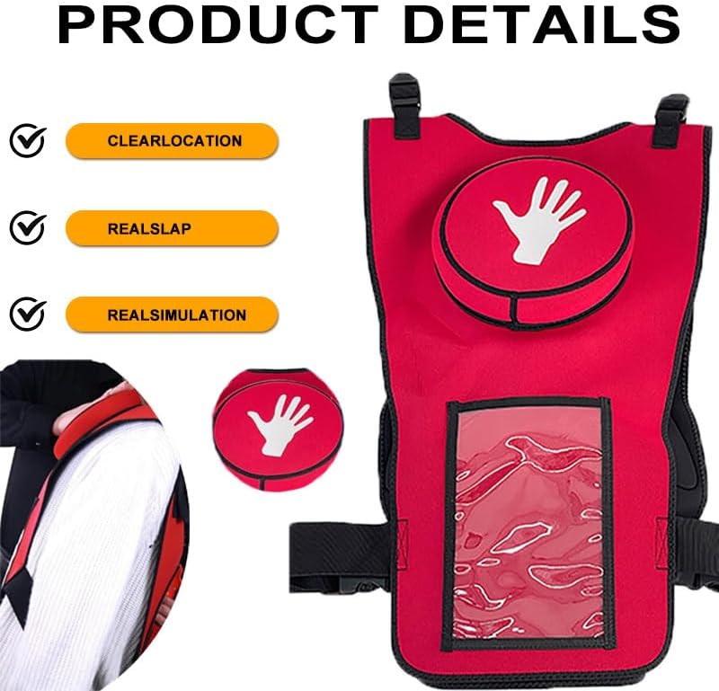 Anti Choking Obstruction Trainer Vest, Airway Obstruction Simulation Training Wearing Vest, Adjustable Shoulder Straps and Waist Belt, for Nurse Blue