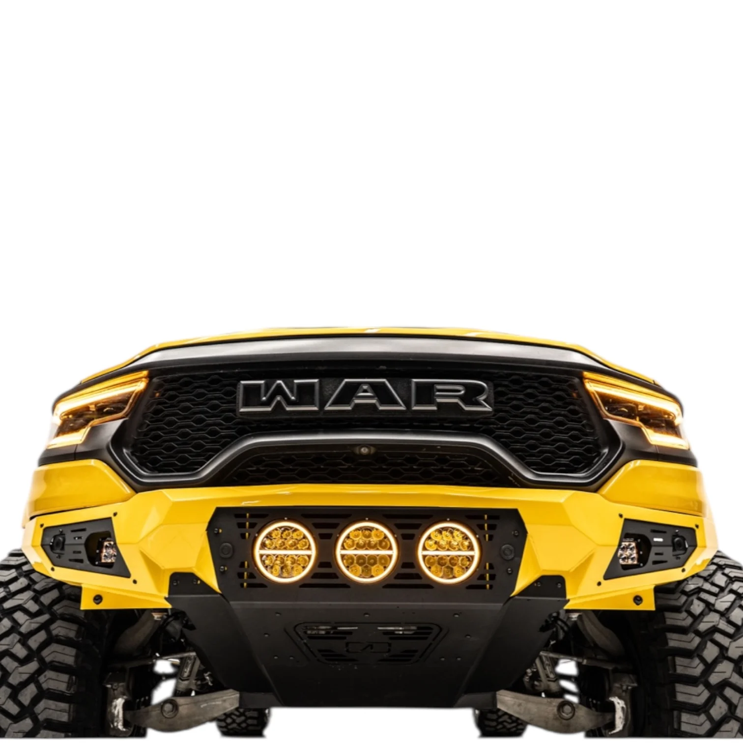 RAM TRX Baja Front Bumper w/ 3 Center Lights & Skid Plate 2021-2024