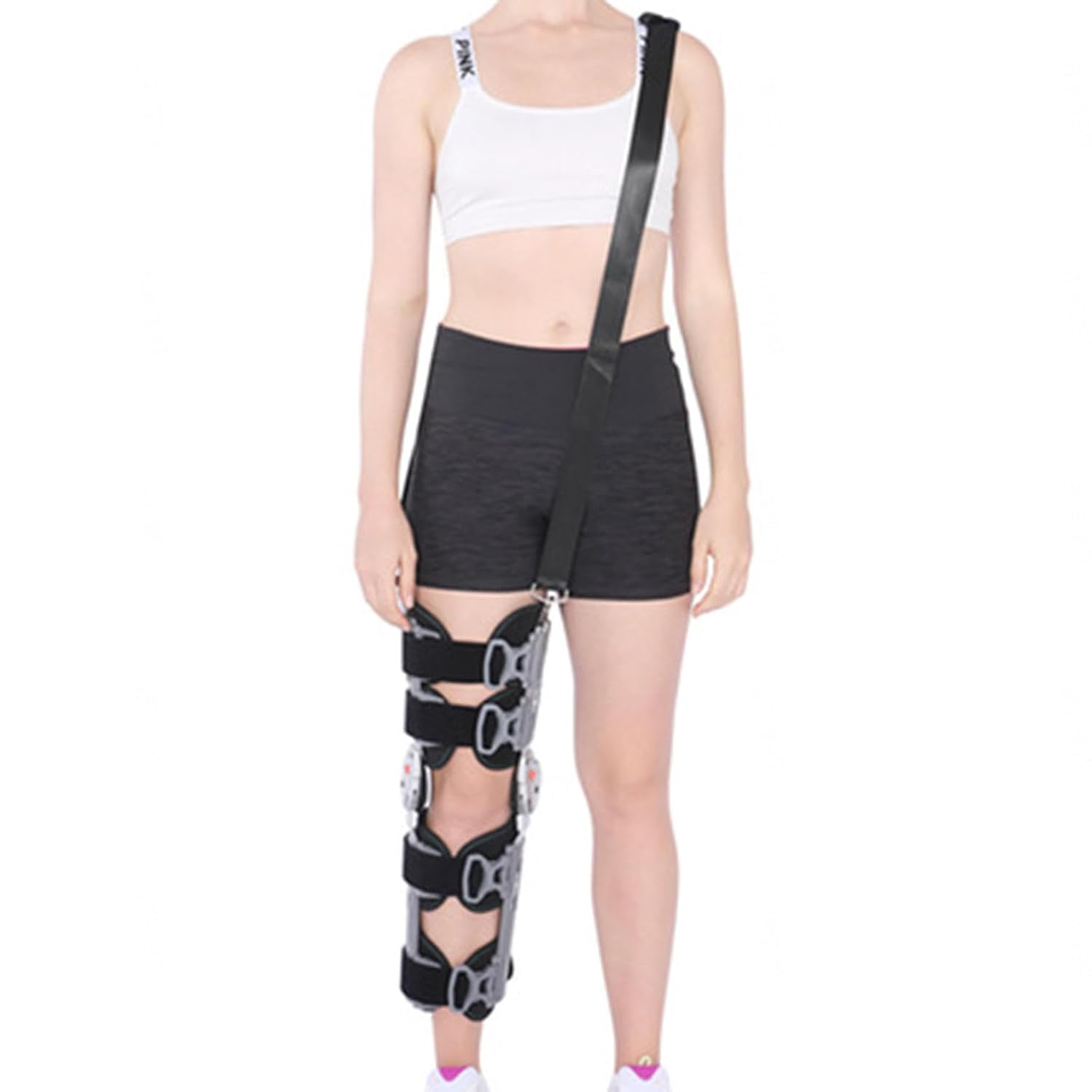 PopieL Adjustable Aluminum Alloy Knee Joint Brace Unisex Hinged Knee Brace Rehabilitation Brace After Meniscus Ligament Injury Left/Right Leg Knee Stabilizer