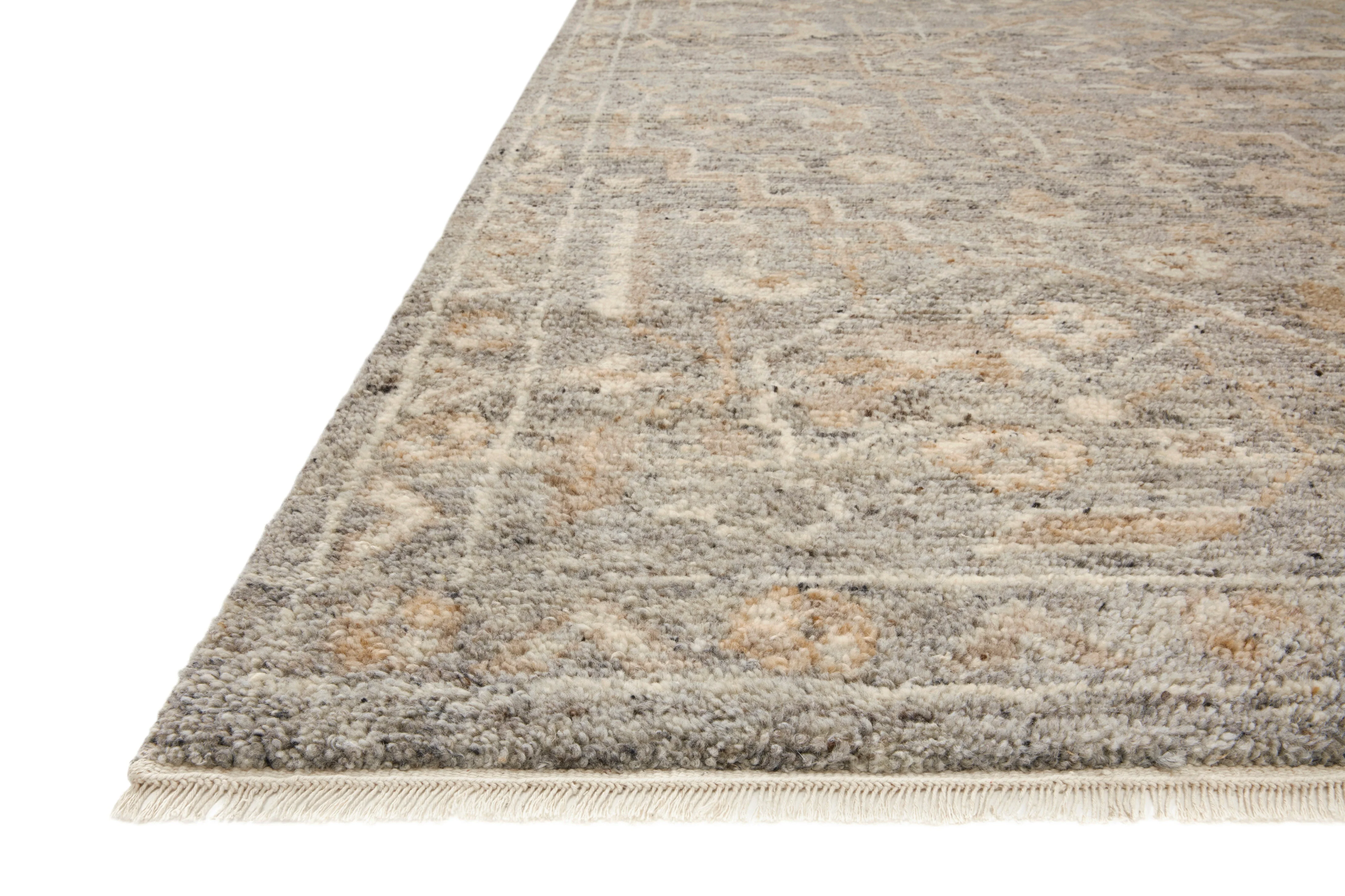 Loloi Traditional Torrance Wool Pile Hand Knotted Rug in Gray, Brown (MCO-02)