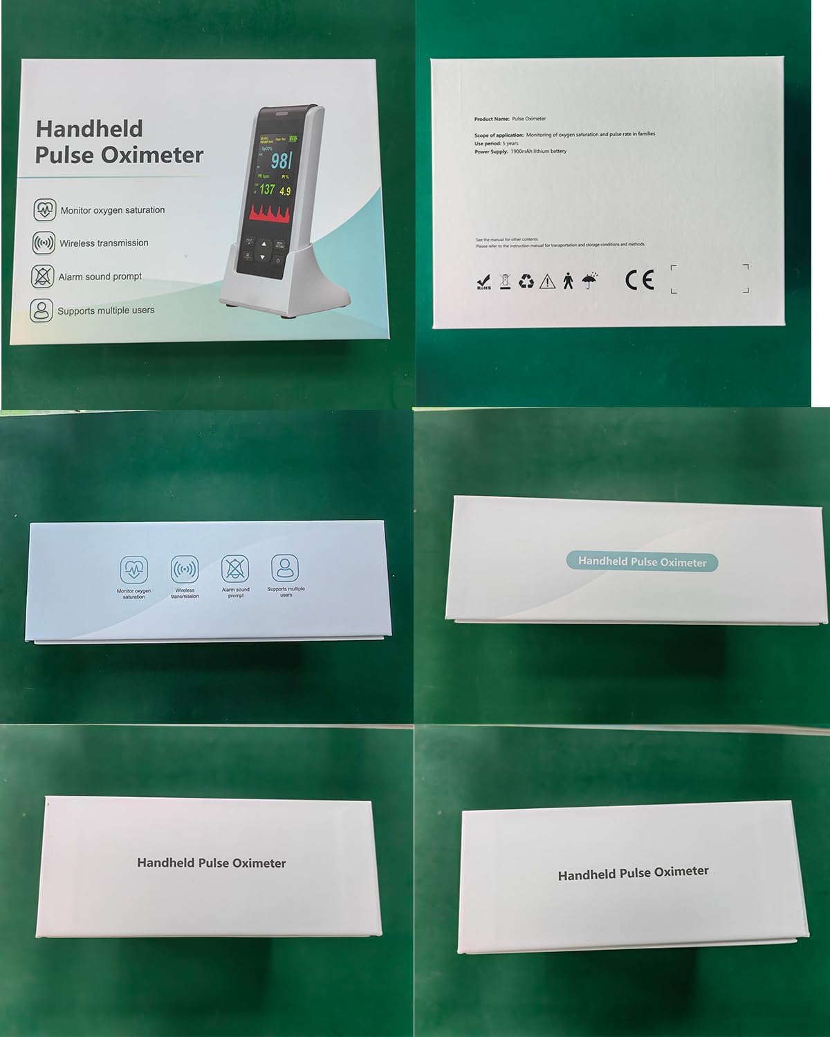 Pulse Oximeter - Handheld Pulse Oximeter Rechargeable Overnight Pulse Ox Continuous oxygen meter finger pulse oximeter Fingertip with Pulse o2 sat monitor finger for oxygen SpO2