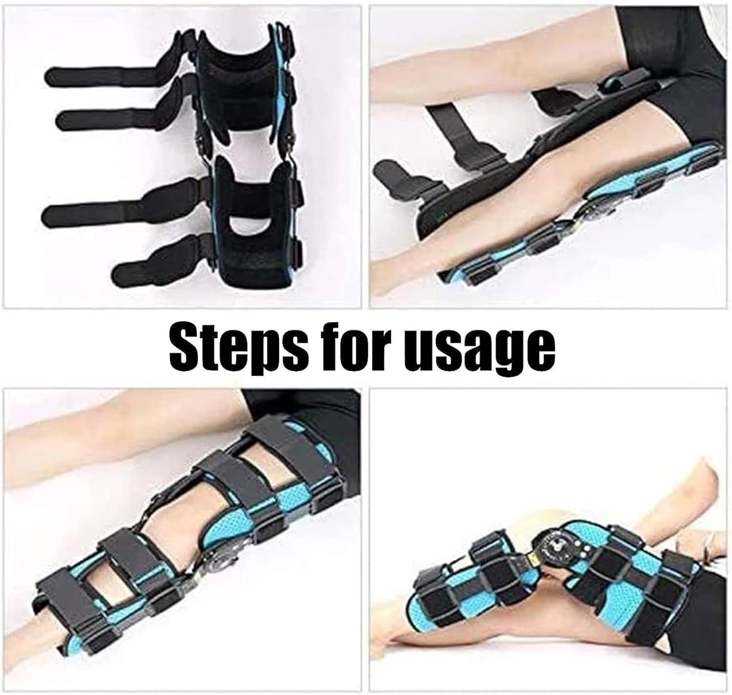 Adjustable Unisex Hinged Knee Brace Leg Stabilizer, Post-Op Knee Brace, for Recovery Stabilization for Acl, Pcl, MCL,Right
