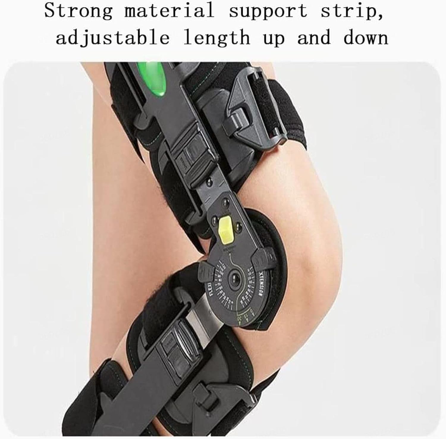 Orthopedic Knee Brace Knee Immobilizer Progressive Angle Adjustment Knee Hinged Brace Free Adjusting Chuck for Joint Knee Pain(