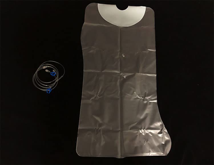 4pcs/ Lot Silicone Ozone Limb Bag Reused Type With Luer Connection Tube, Blue