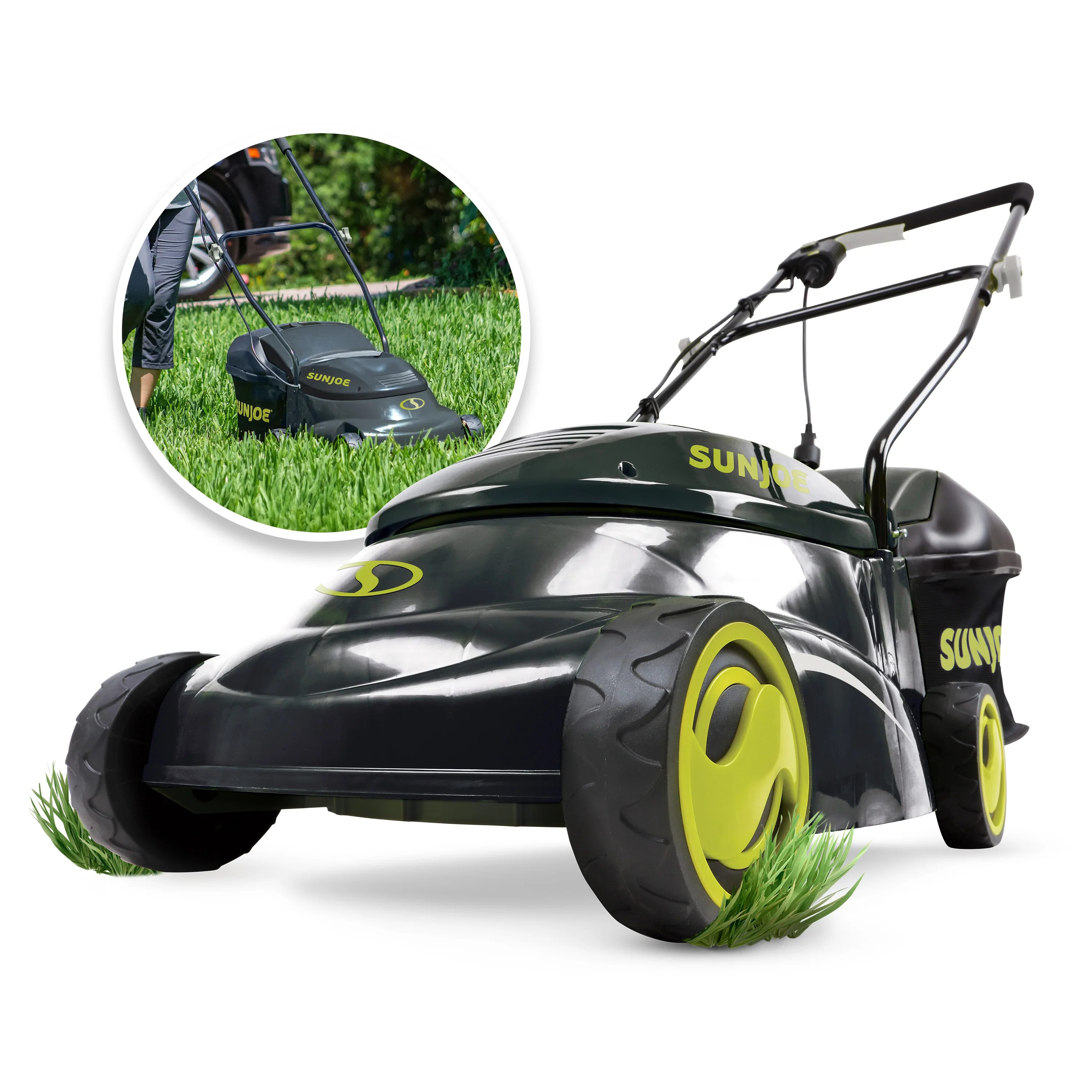Sun Joe MJ401E Electric Walk-Behind Push Lawn Mower | 14-inch | 12-Amp | 3-Position