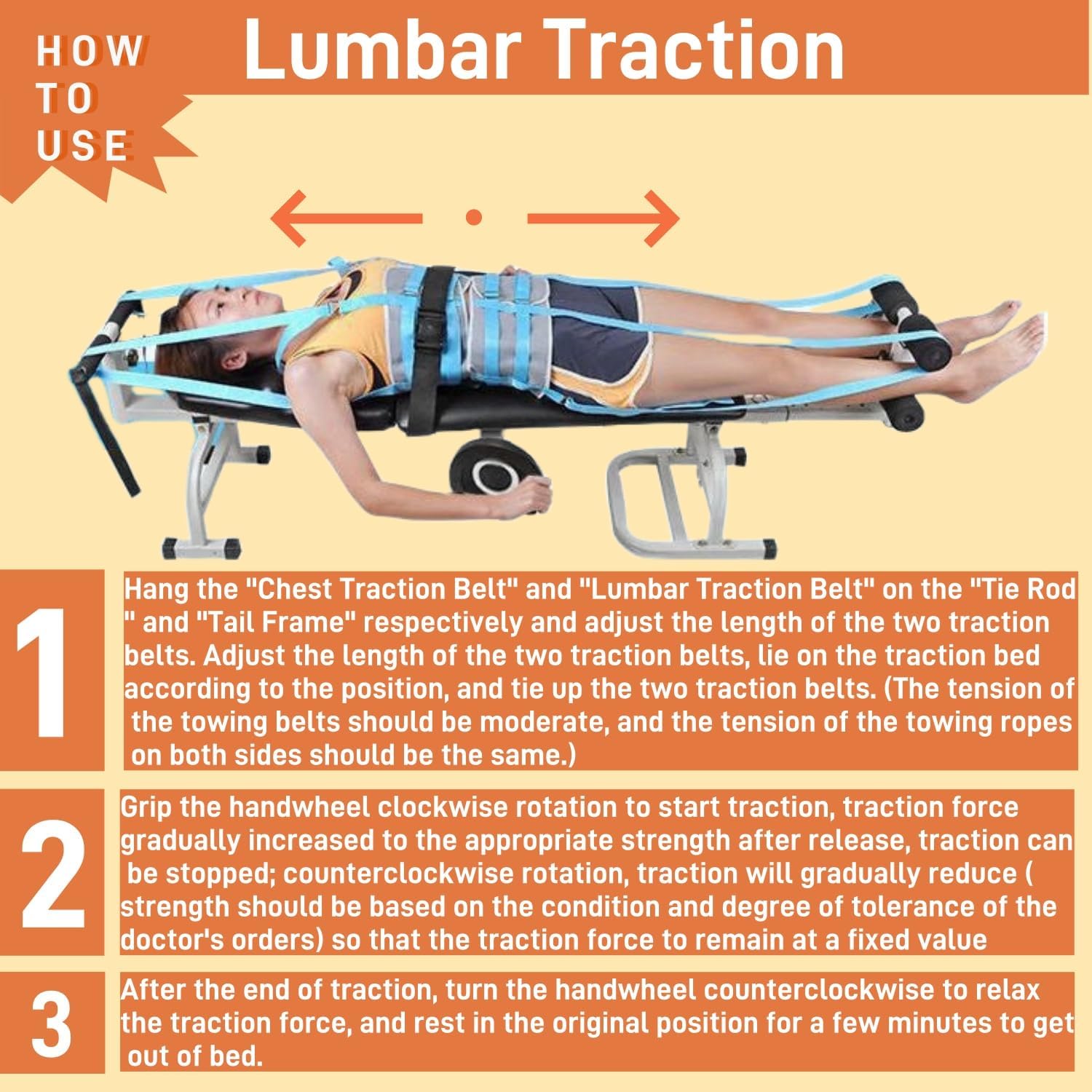 Cervical Vertebra Traction Table, Back Stretch Bench, Waist Bed, Body Spinal Decompression, Cervical Vertebra and Lumbar Vertebra Massage Bed, Physical Heal Extension Device