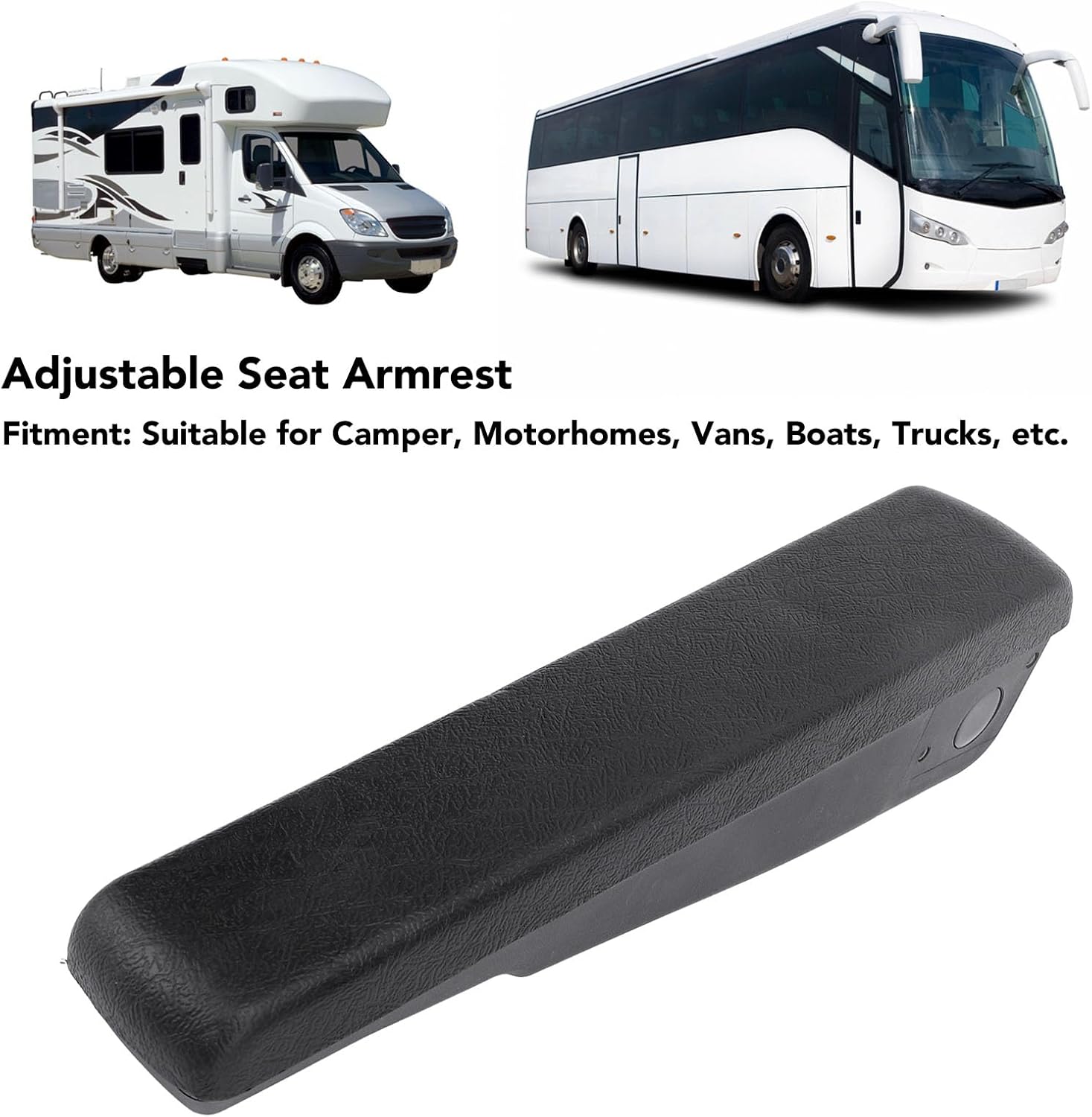 Car Armrest Extender, Universal Car Seat Armrest 0 to 120 Deg Range 325mm Stable Support Foldable Adjustable for Car RV Van Truck Boat (Left Side Installation)