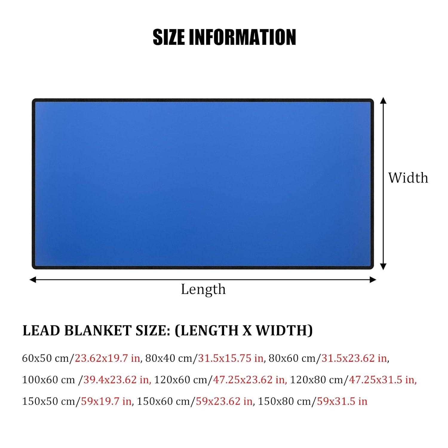 Professional Lead Blanket for X-ray Radiation Protection, 0.35mmPb 0.5mmPb Shield, Medical & Dental Use(0.5mmpb,150x50 cm/59x19.7 in)