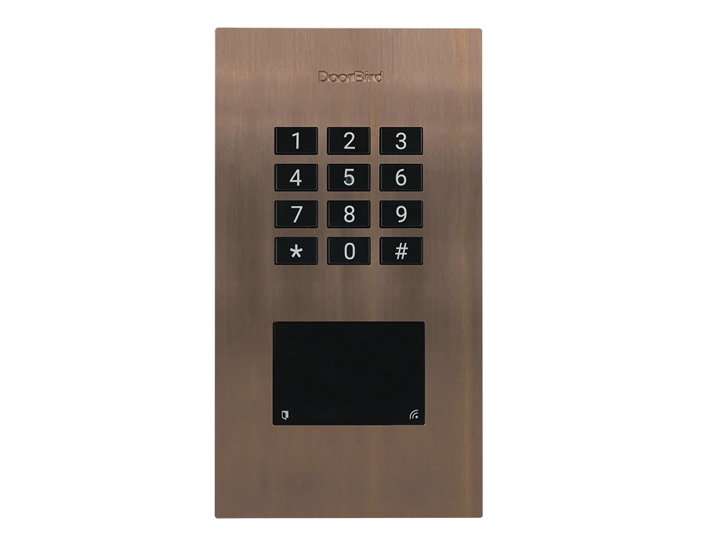 DoorBird A1121 Flush-Mount IP Access Control Device in Bronze