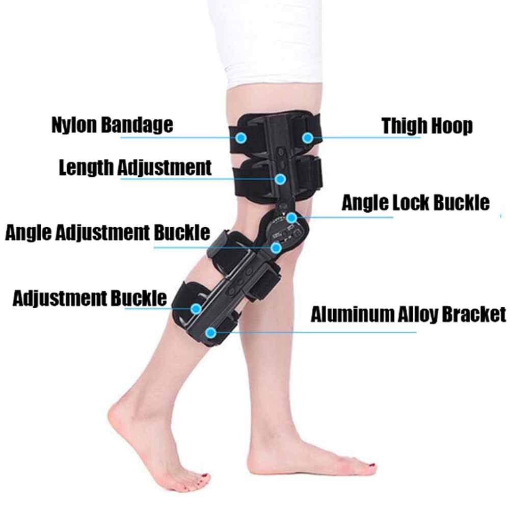 Knee Joint Brace Telescopic Adjustable Fracture Postoperative Fixation Lower Limb Support Orthosis(