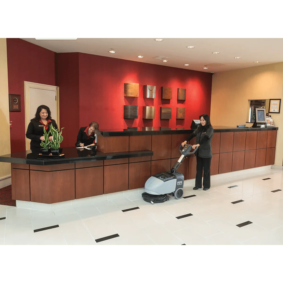 Nilfisk Advance SC351 Battery Walk Behind Micro Floor Scrubber