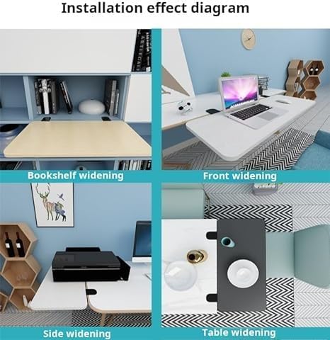 90° Foldable Desk Extender Armrest Shelf, Extended Desktop and Space Saver, Clamp-On Keyboard Drawer Tray, with K-Bracket, Ergonomic Computer Elbow Arm Support Relieve FA,G-75x25cm
