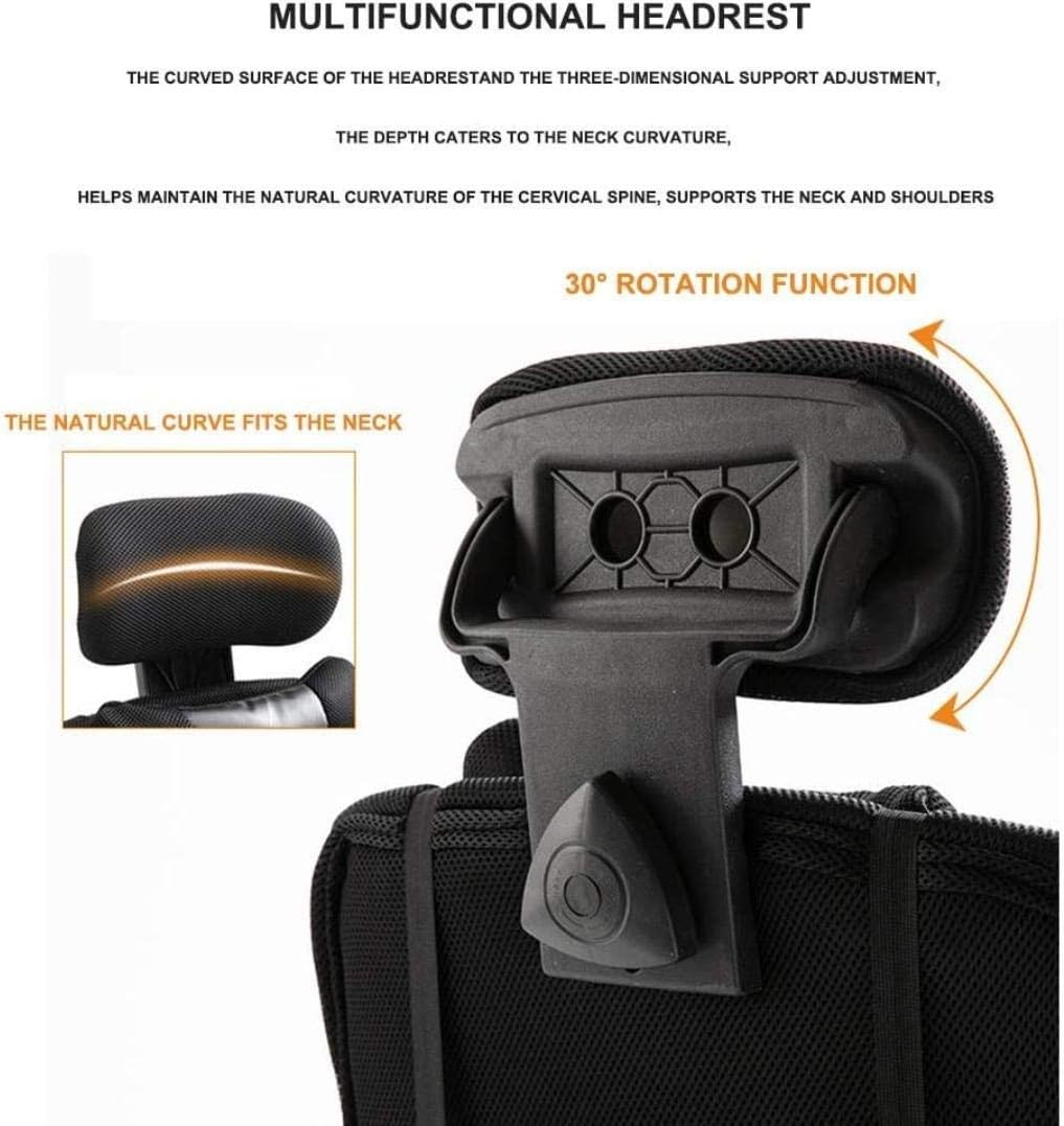 Office Chair Gaming Chair, Office Chair with Arms, Reclining Leather Computer Chair Swivel Office Chair with Footrest, Adjustable Headrest and Lumbar Support,Gray-Medium