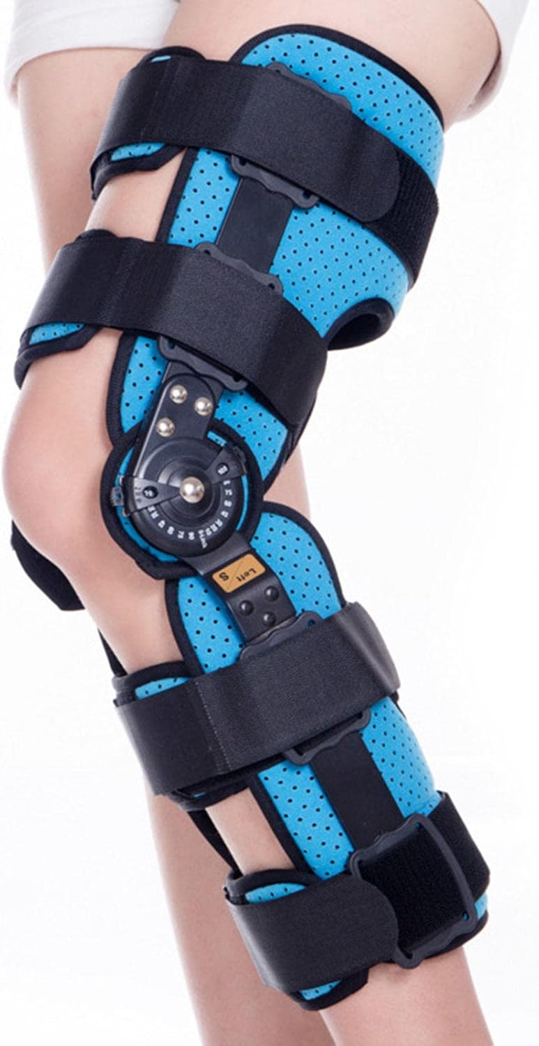 0-120° Hinged Knee Brace Support - Adjustable Leg Stabilizer-Knee Brace Support- Post Op Hingedfor Arthritic/Acl/Meniscus Tear/Sports,S