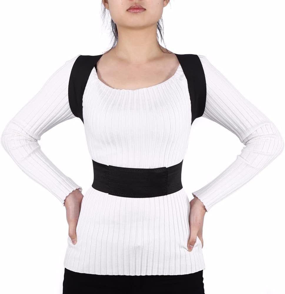 Adjustable Back Brace Posture Corrector Spinal Support Belt Shoulder Bandage Lumbar Correction Corset Orthosis for Men Women,L