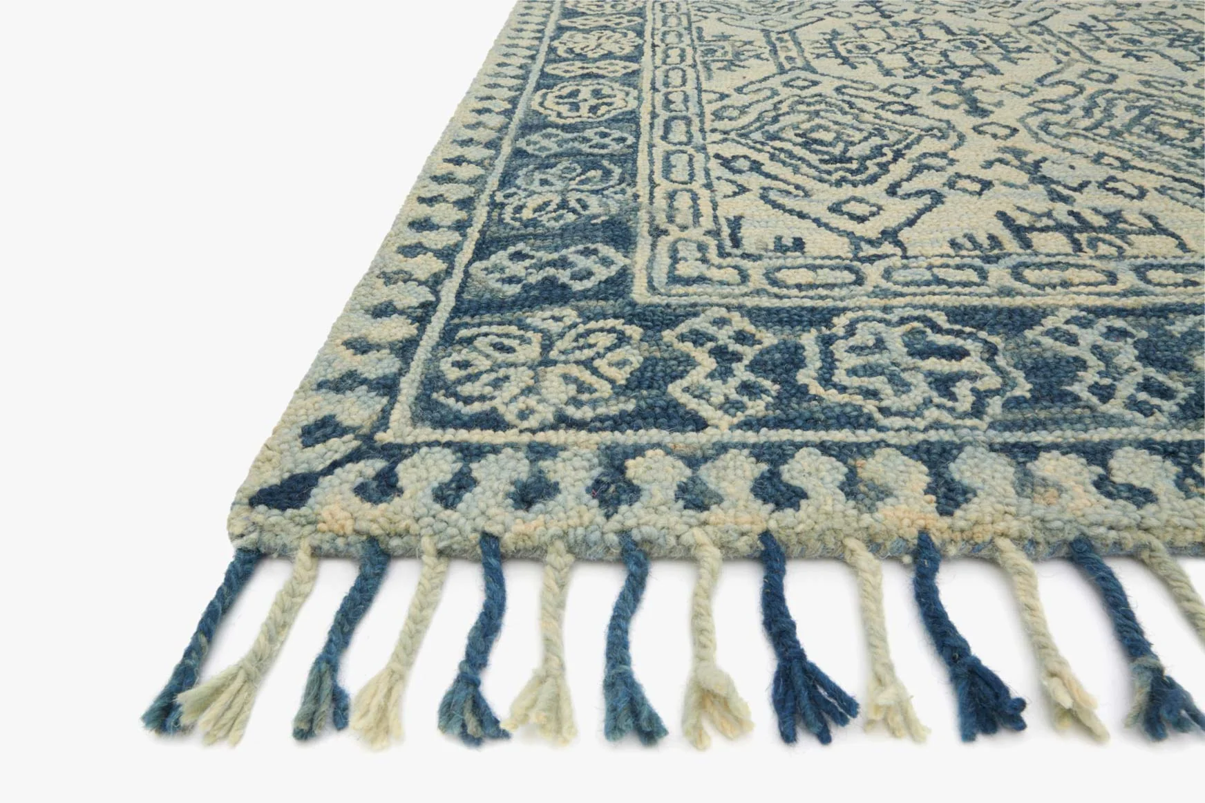 Loloi Zharah Collection - Transitional Hooked Rug in Mist & Blue (ZR-09)