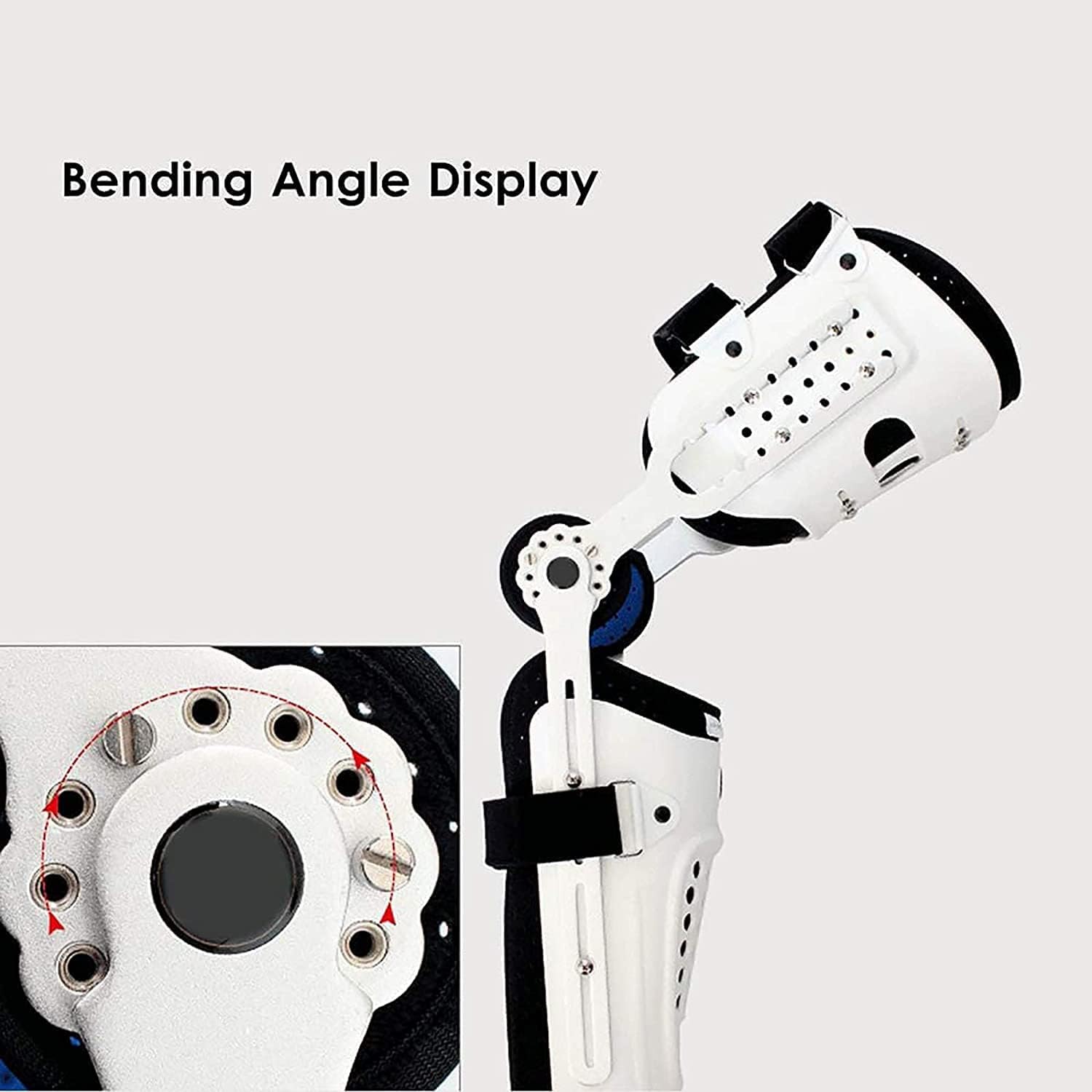 HUANGJUN Hinged Knee Brace, Knee Orthosis Support Joint Stabilizer, Hinged Knee Brace Fracture Fixed Guard Splint Leg Protector, Fully Adjustable Calf Ankle Foot Fixed Bracket - Universal Size, H?ger