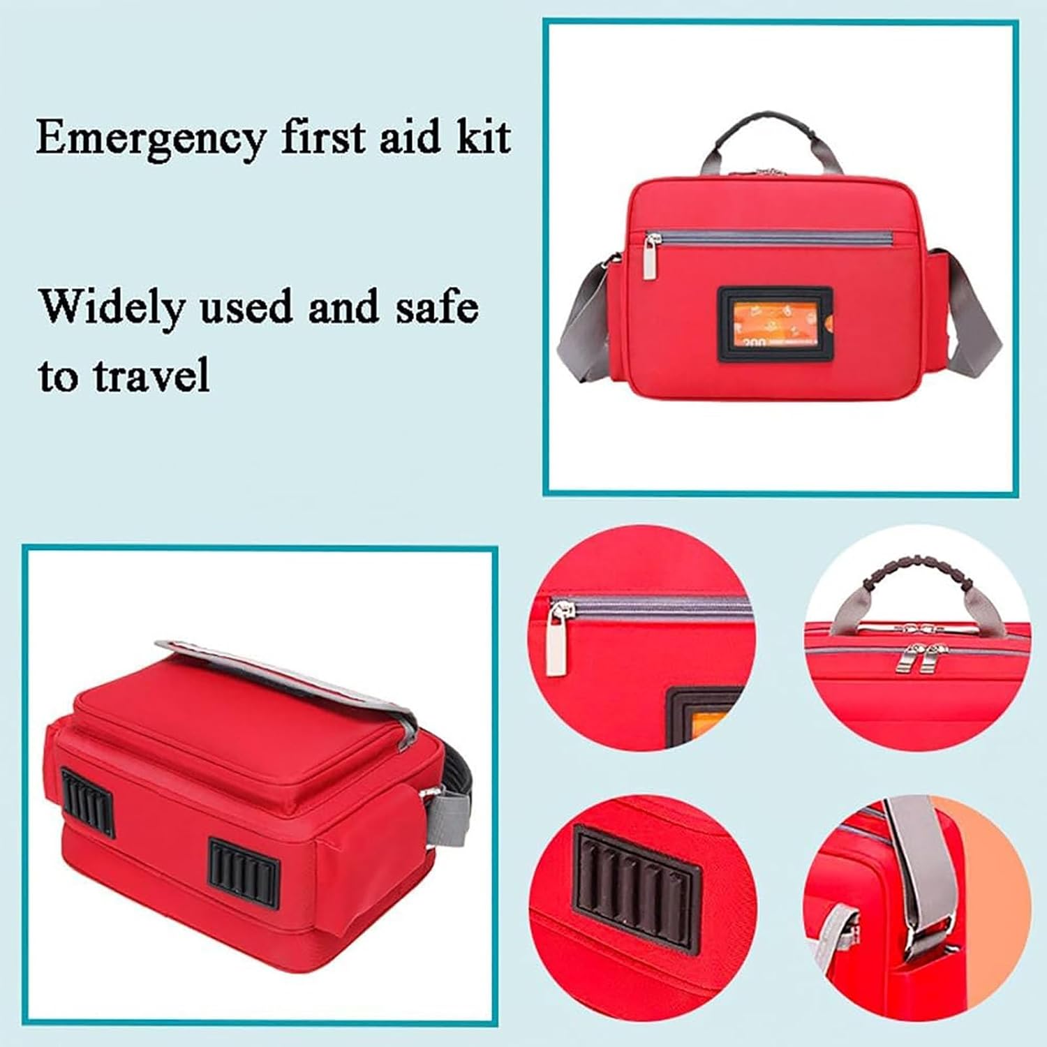 Medical Bag, Emergency Responder Trauma Home Health Nurse Storage for EMT, Police, Firefighters, Safety Officers(Green)