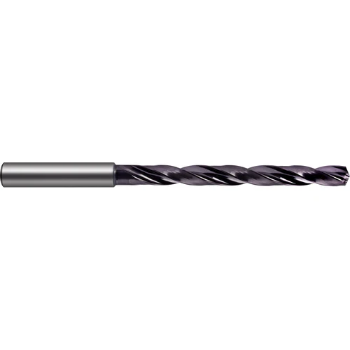 #18 Dia. × 6 mm Shank × 45 mm Flute Length × 85 mm OAL, 7xD, 140°, nano-FIREX, 2 Flute, Coolant Thru, Solid Carbide Drill