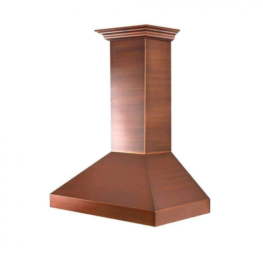 ZLINE 30-Inch Copper Wall Range Hood with Crown Molding (8697C-30)