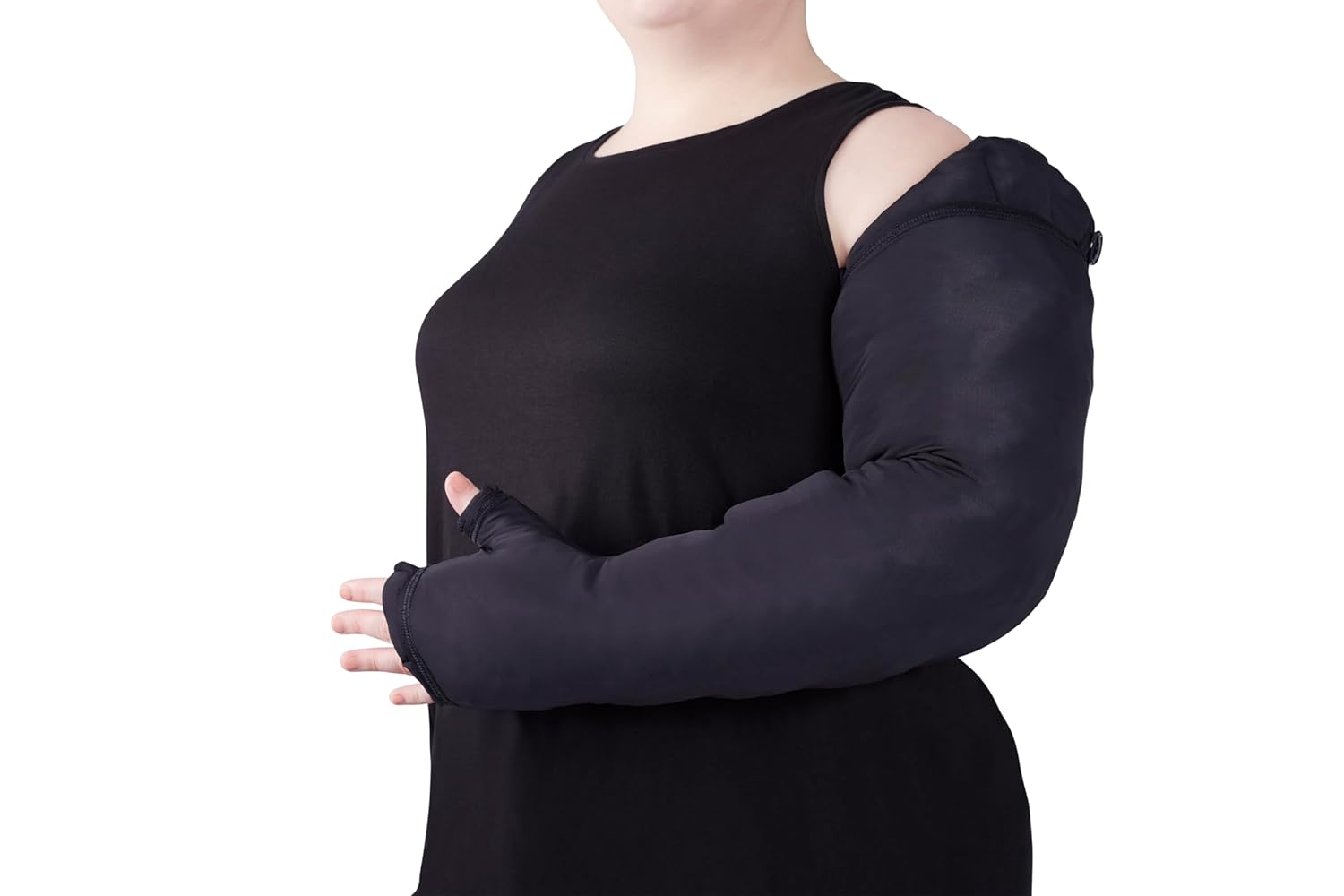 Circaid Profile Foam Lymphedema Arm Sleeve with Hand Piece for Comfortable Lymphedema Management, Midnight, Extra Wide, Standard, IV