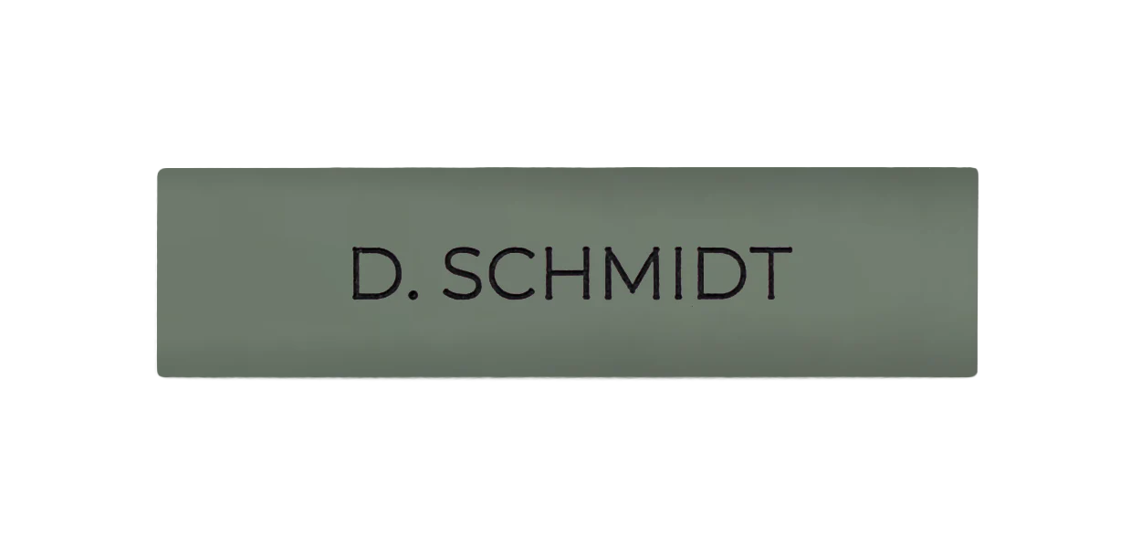 DoorBird Nameplate for One Call Button D21X  in Cement Grey, RAL 7033 - Individual Engraving