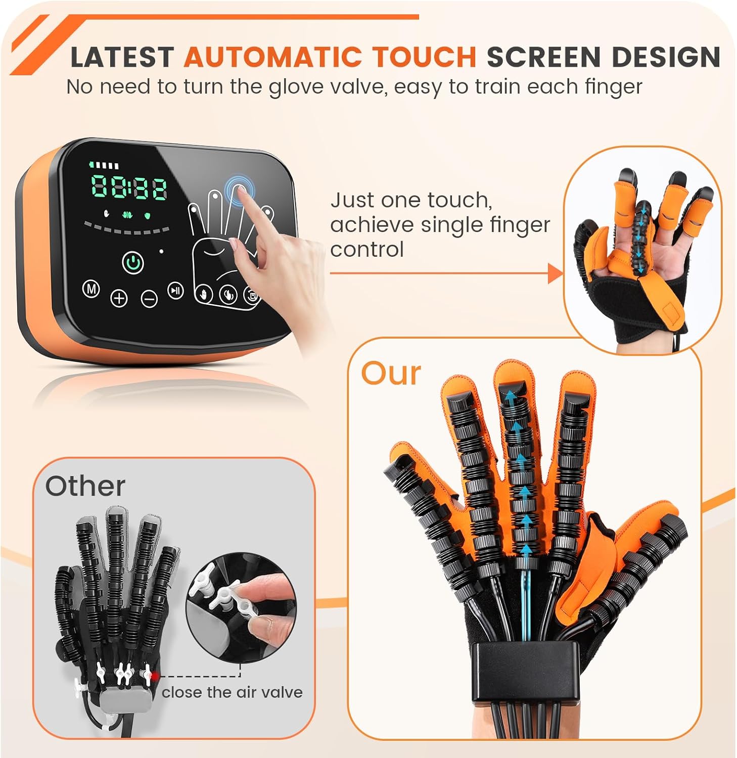 Rehabilitation Robot Gloves, 2025 New Stroke Hand Therapy Equipment Trainer, Arthritis Hemiplegia Patients