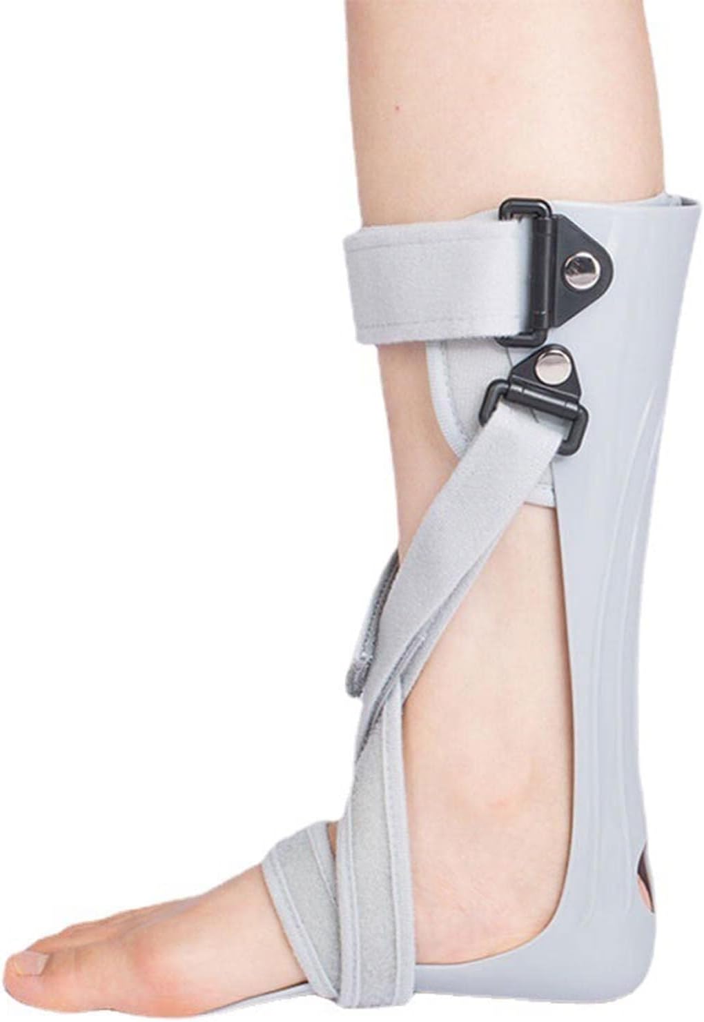 Adjustable Foot Drop Orthosis Ankle Corrector Support Brace Protection Correction Splint with X-Shape Foot Fix Strap,Right,M, Left