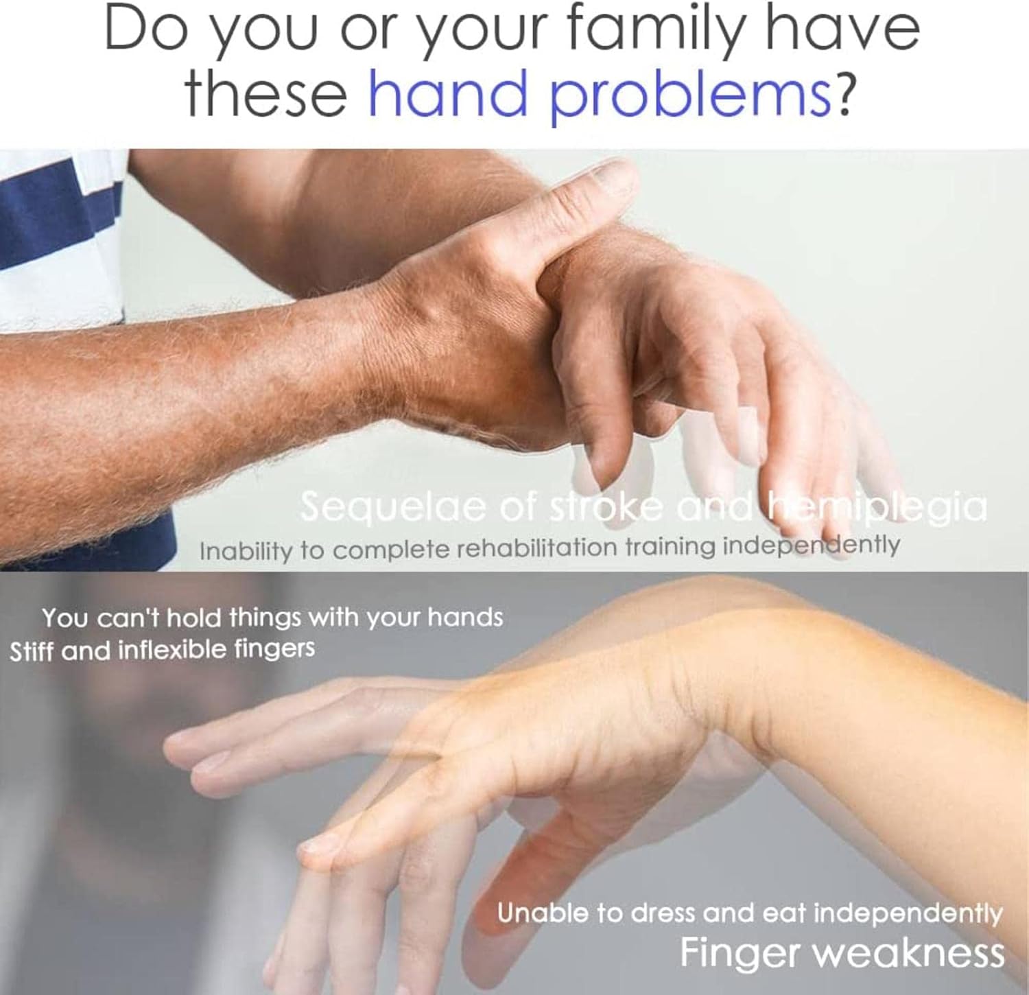 Rehabilitation Robot Gloves Hemiplegia Finger Rehabilitation Trainer Robot Gloves for Stroke People Finger Wrist Training,Left-L