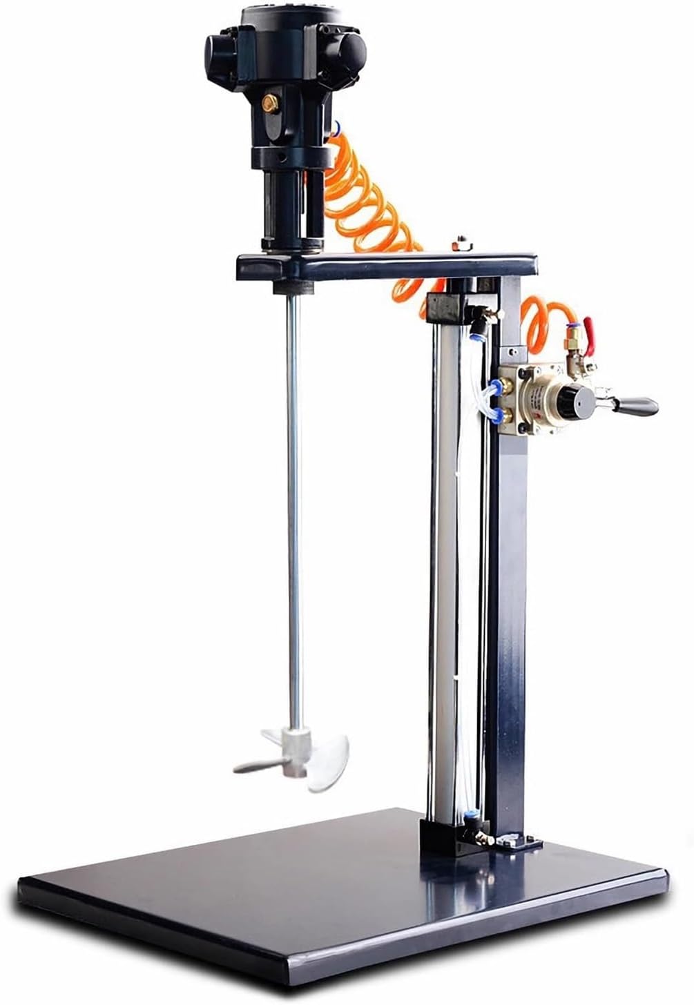 5 Gallon Pneumatic Paint Mixer Air Agitator Mixing Machine Ink Mixing Machine with Stand Lifting for Viscous Liquid Ink Dye(Aluminum Blade)