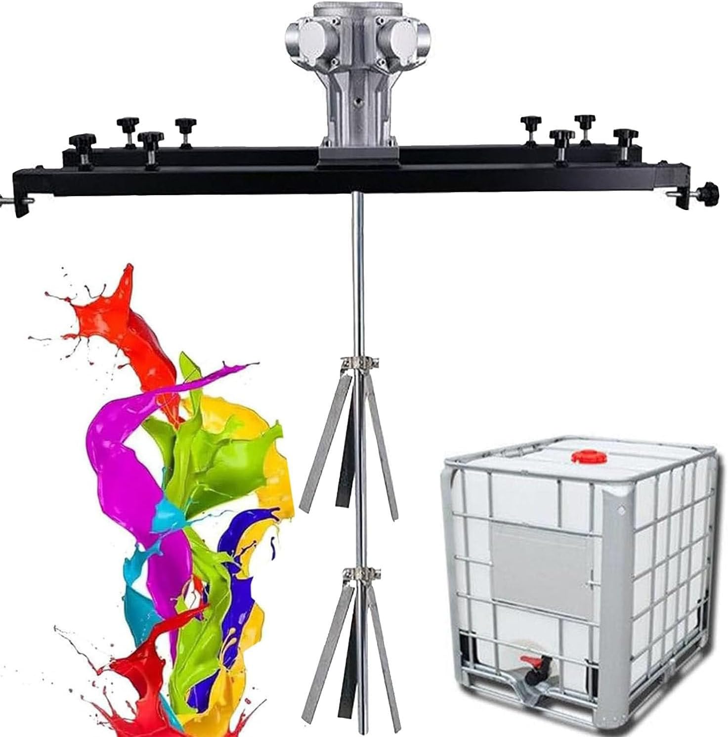 IBC Air Agitators - Electric Tank Mixer for Ink Dissolving, Folding Propeller Design, Ideal for IBC Tote Mixing Applications