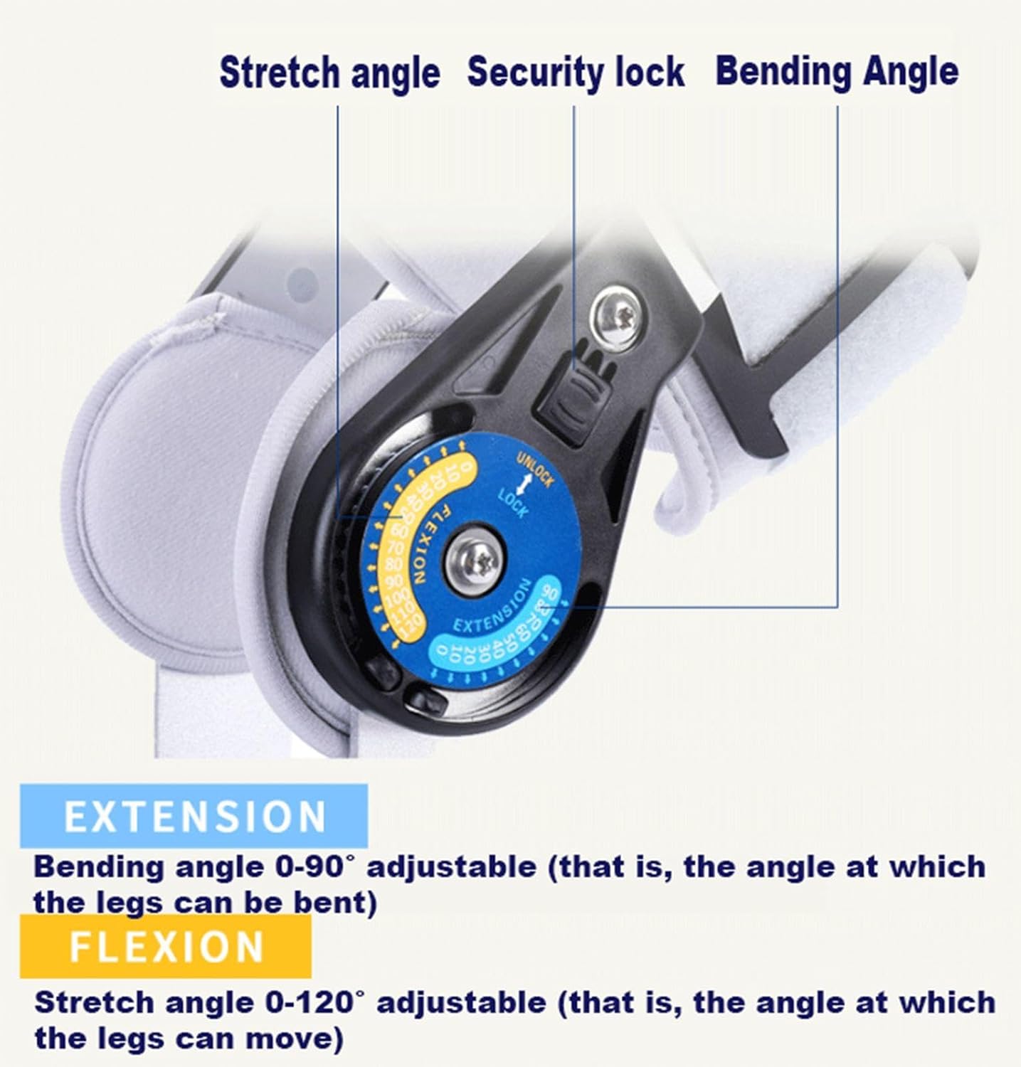 Hinged Knee Brace Leg Immobilizer,Post Op Knee Stabilizer Adjustable Medical Knee Brace for ACL MCL PCL Meniscus Tear,Fit Right & Left Leg(