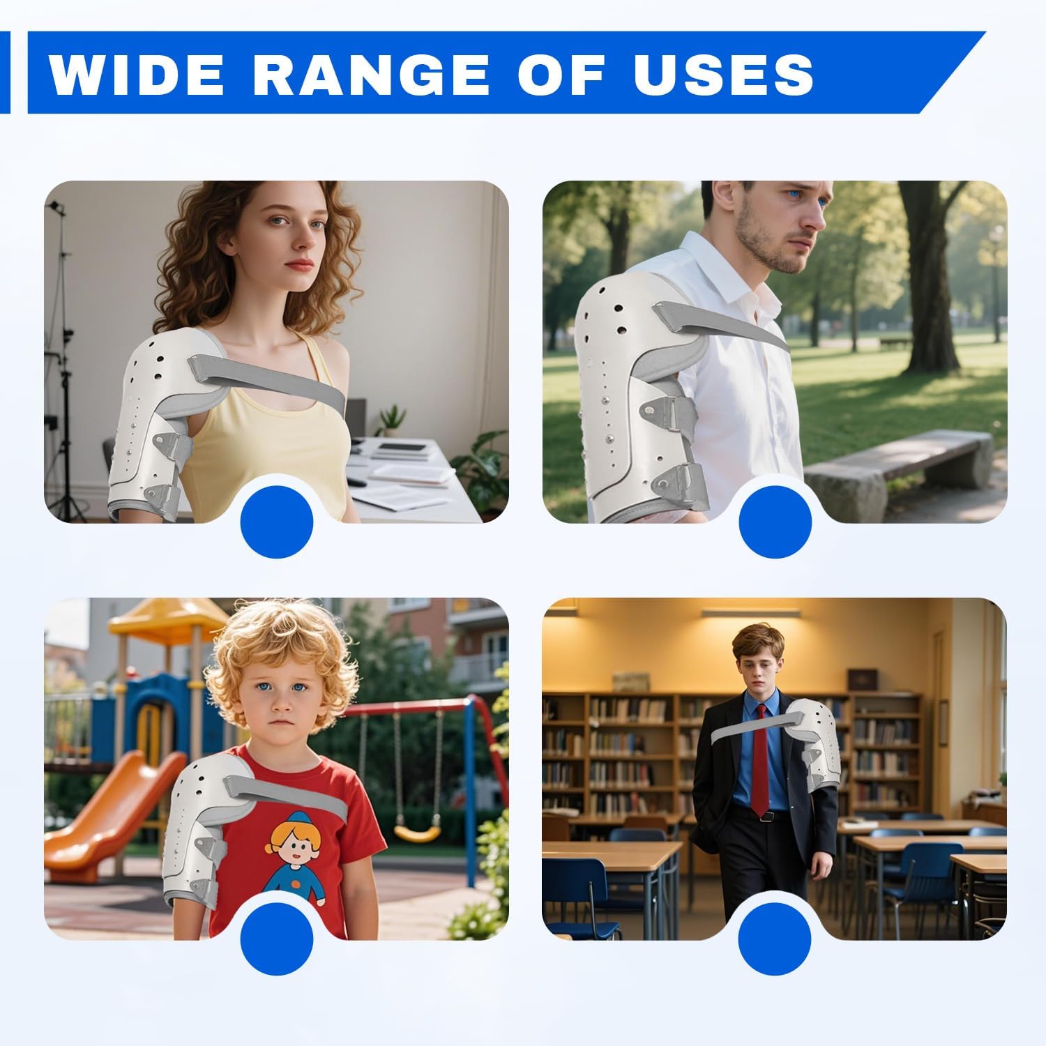 TARSHYRY Medium Humeral Shaft Fracture Splint, Lightweight and Breathable, Upper Arm Brace, Left/Right Arm,Bone Humerus Fracture for Men and Women (Right Shoulder)