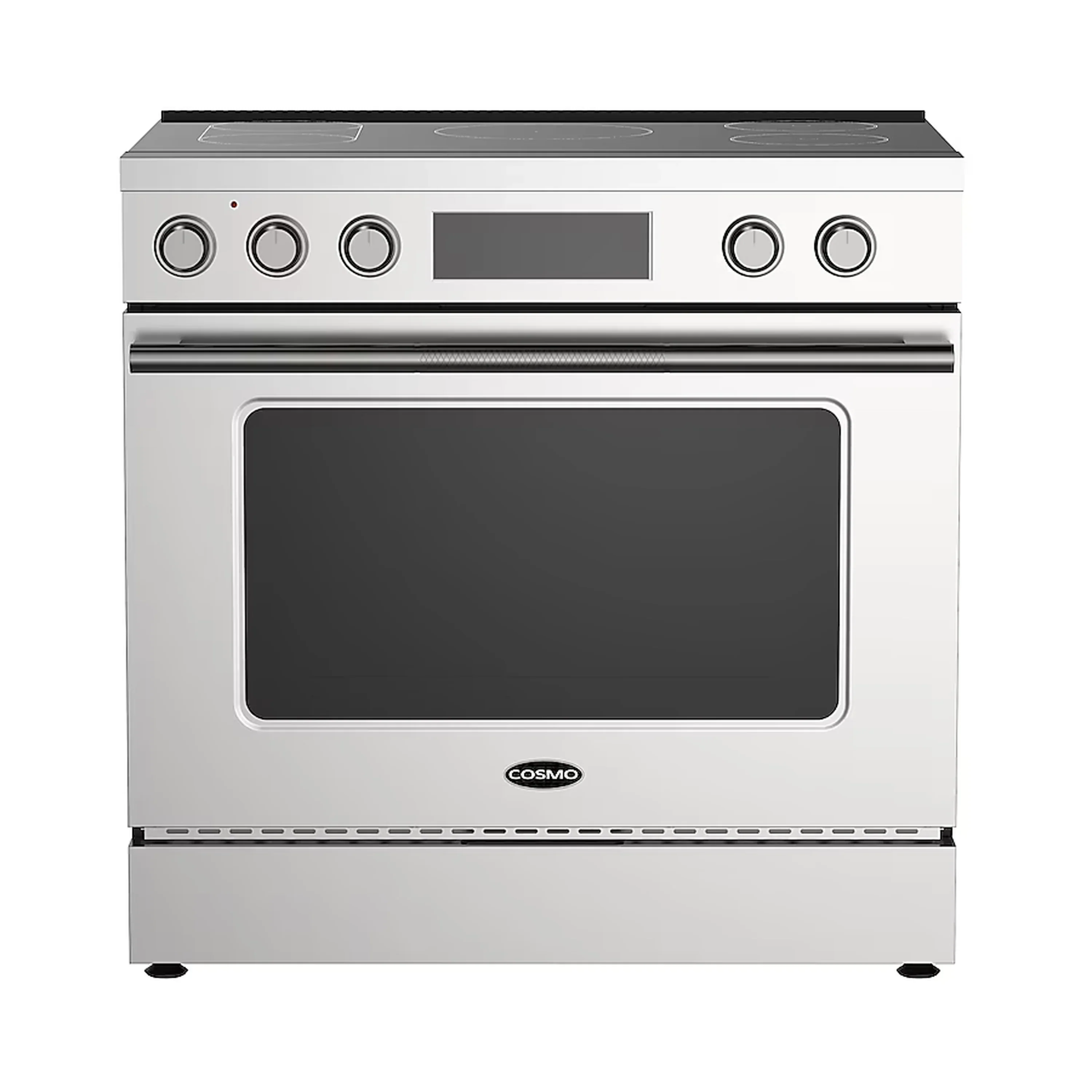 Cosmo 30-Inch Glass Top Slide-In Electric Range with 4 Burners & 4.6 Cu Ft Convection Oven in Stainless Steel (COS-RES304SS)