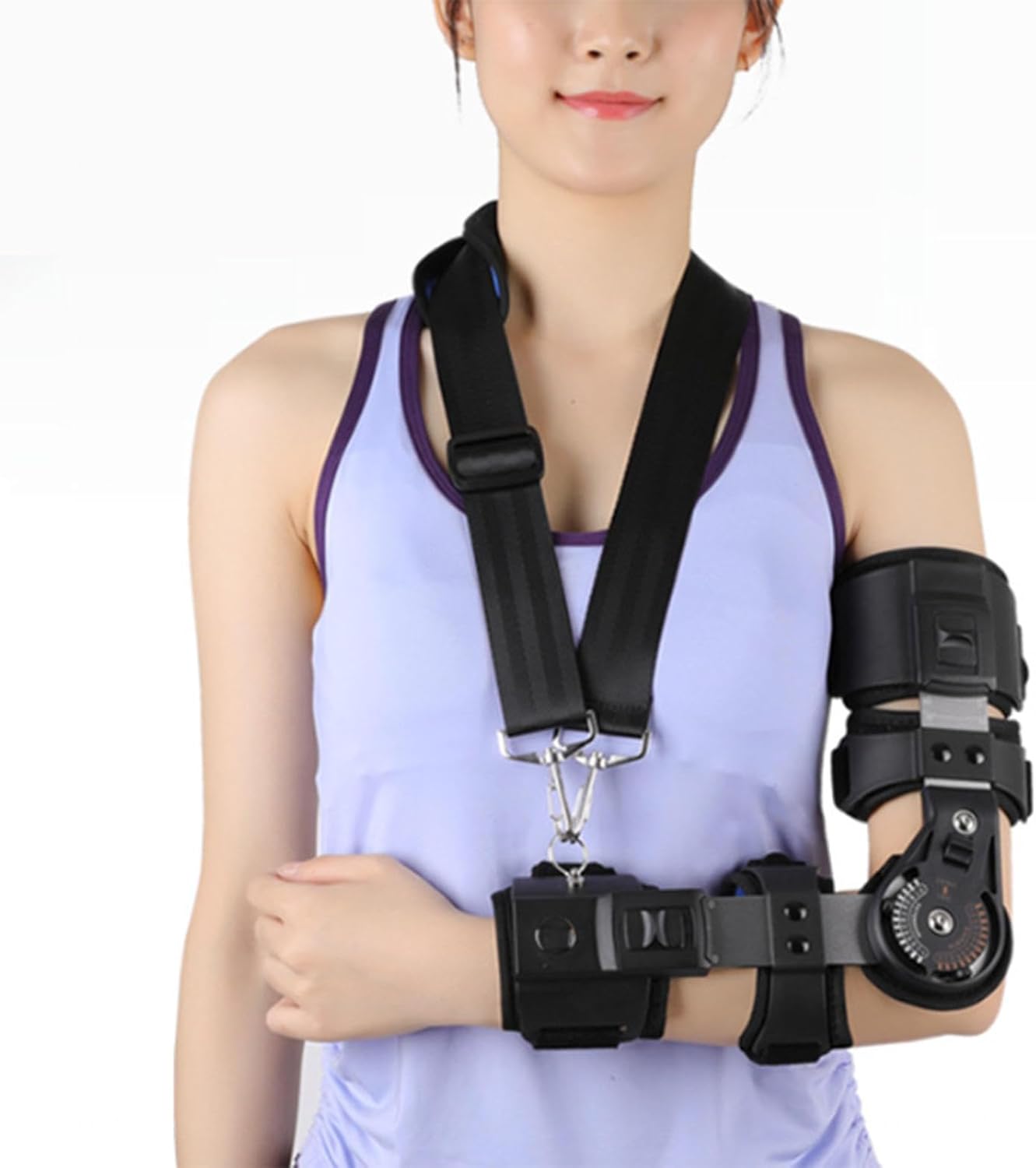 Post-OP Hinged ROM Elbow Brace for Men and Women,Stabilizer Splint, Arm Injury Recovery Support After Surgery,Elbow Support for Pain Relief,Left
