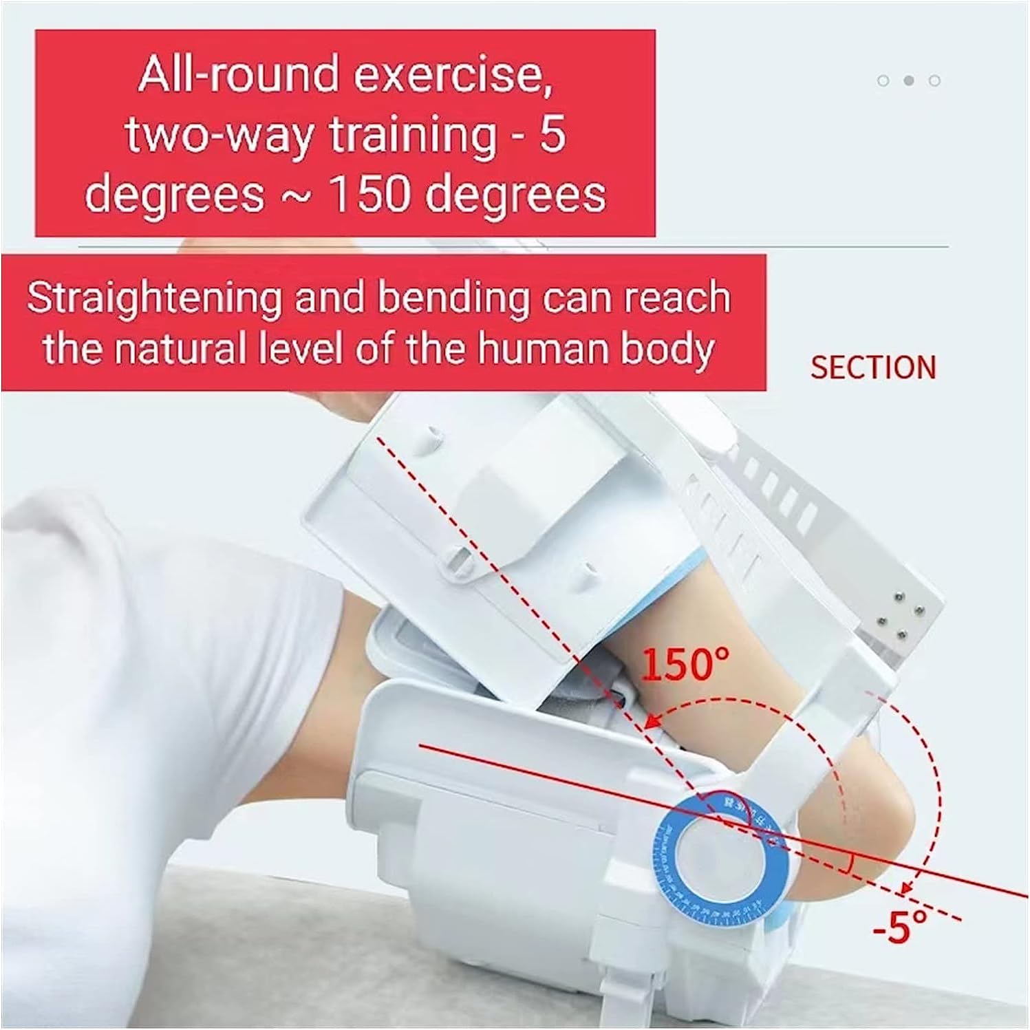 Rehabilitation Device Electric Household Elbow Flexion,3 Speed Adjustable Elbow Brace Train Orthotic w/Remote Control,-5~150°full-angle Exercise