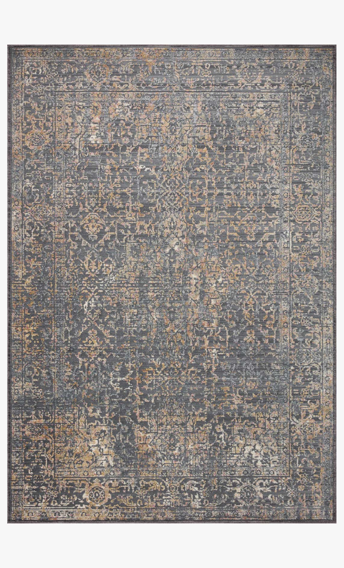 Loloi Indra Contemporary in Graphite and Sunset 9' x 12' Area Rug (INA-05)