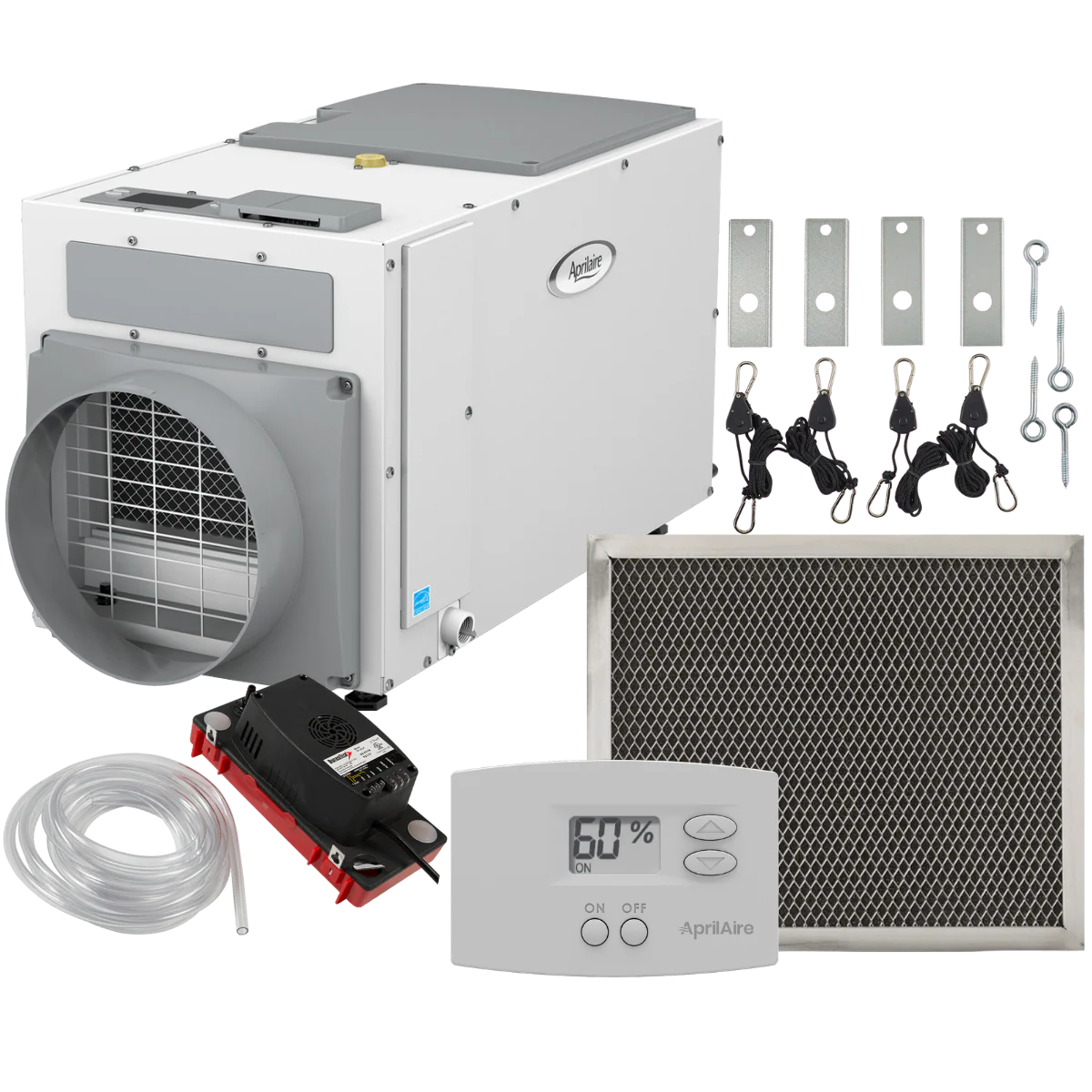 Aprilaire E100 100-Pint Energy Star Dehumidifier + Basement Package