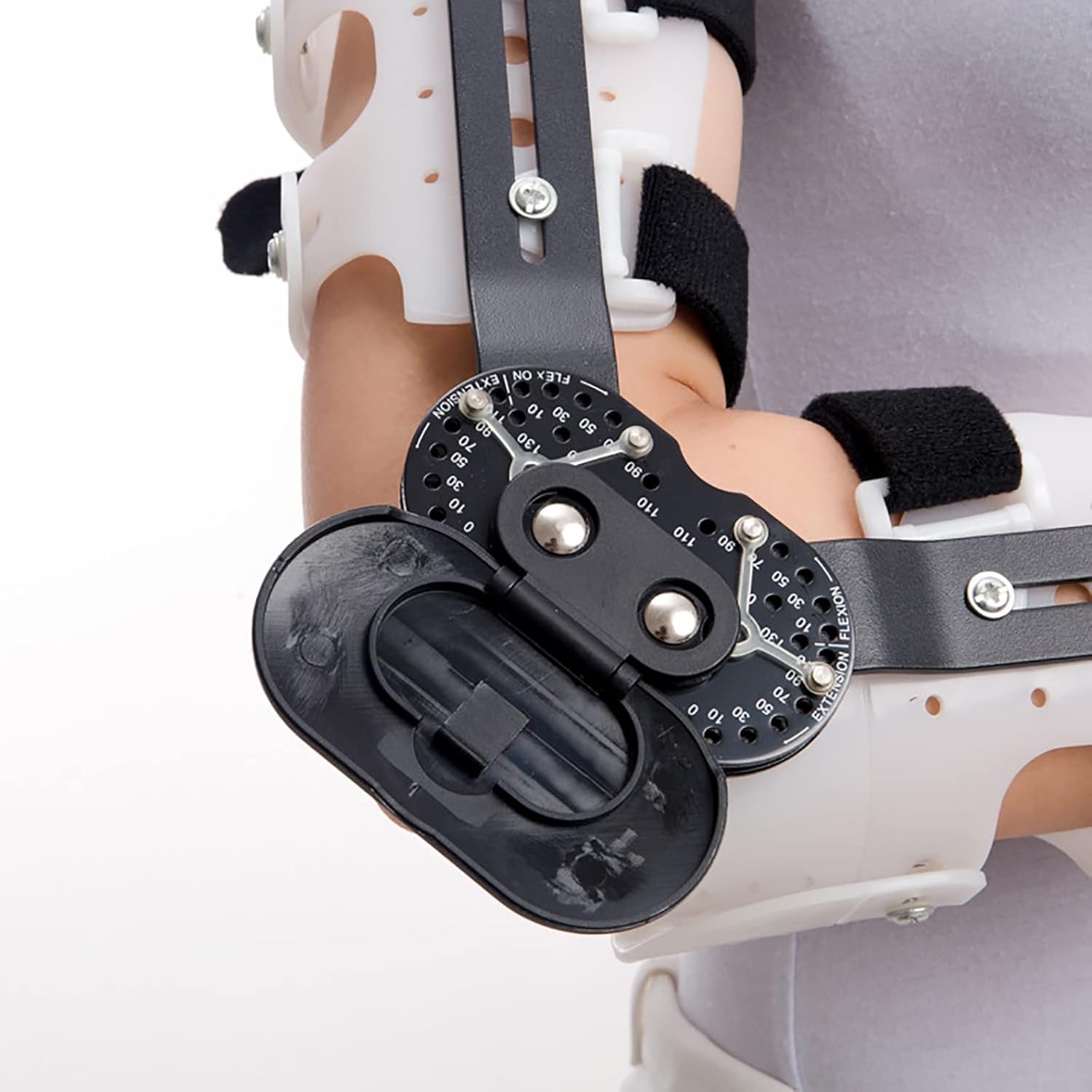 Hinged Elbow Brace, Adjustable Post Op Arm Splint, Light Fixed Elbow Brace Stabilizer, for Dislocatedand, Arm Injury Recovery, Support After Surgery,Right