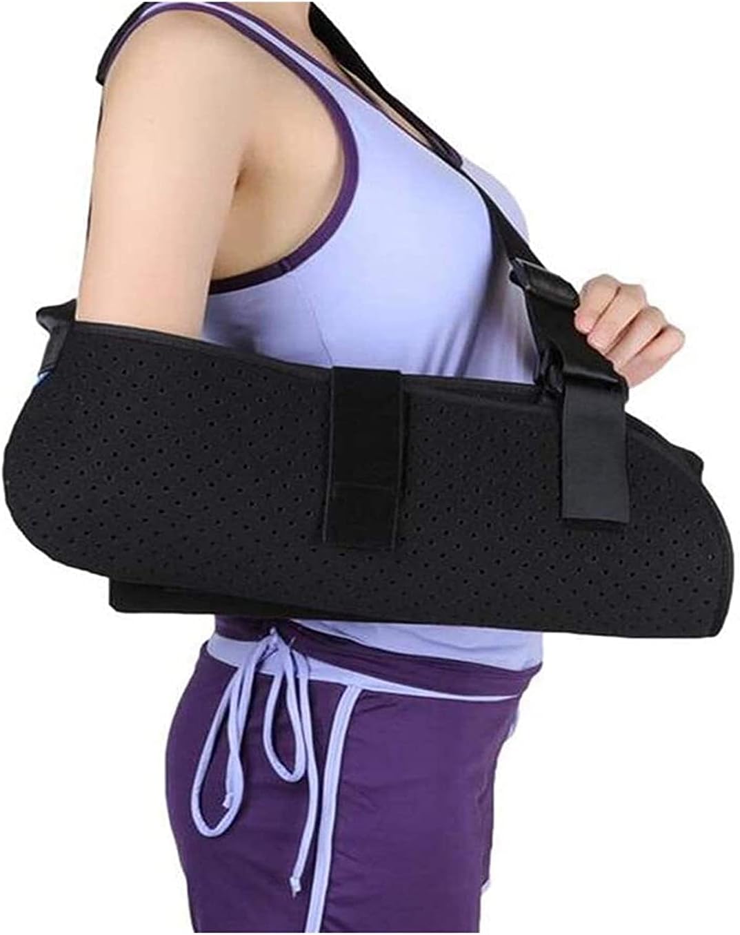 arm Sling Shoulder Sling arm Brace Shoulder immobilizer Arm Slings with Abduction Pillow Adjustable Shoulder Abduction Sling Portable Elbow Braces for Left or Right Arm(Size:Small)