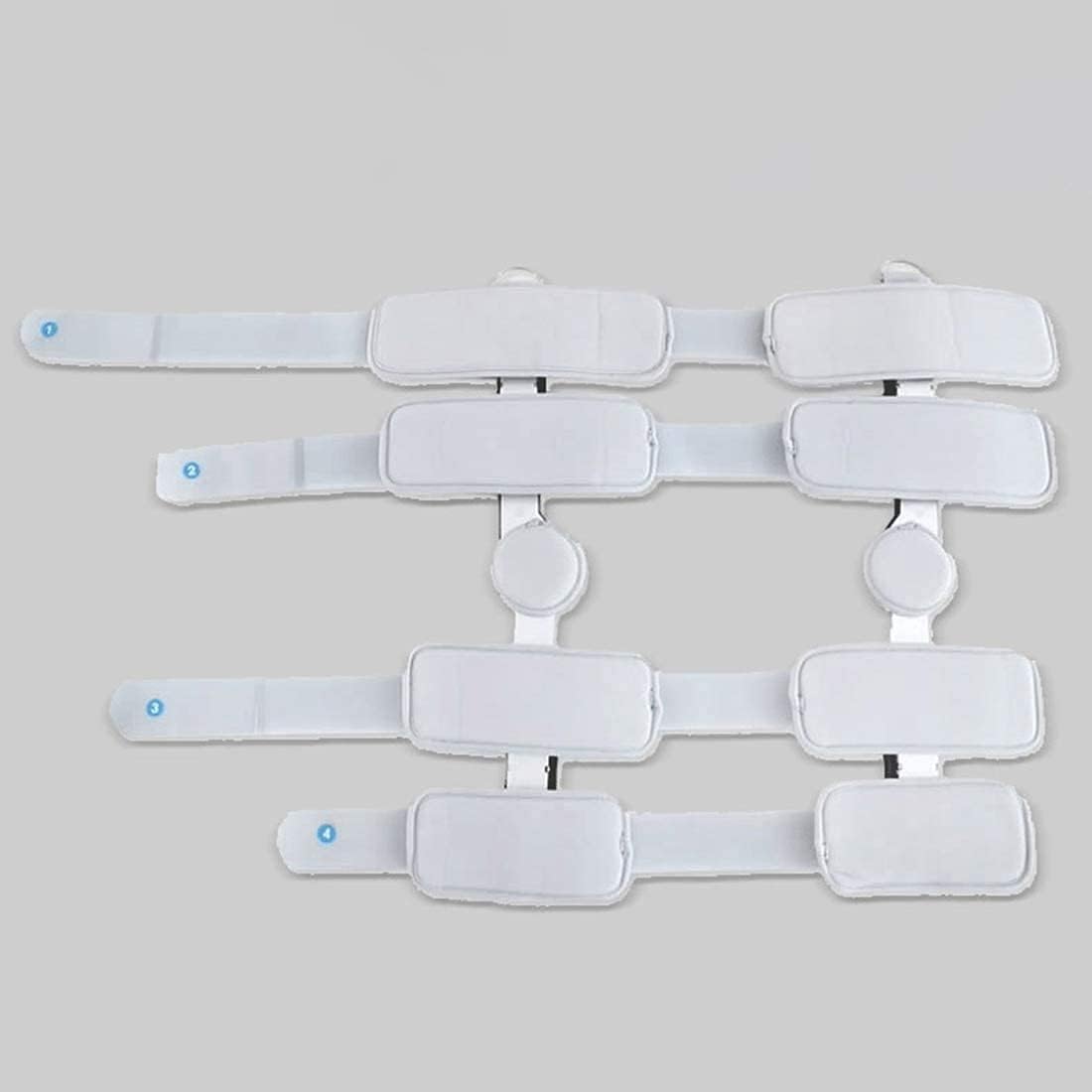 Adjustable Hinged ROM Knee Brace with Strap, Post Op Patella Injury Immobilizer Brace Orthopedic Guard Protector for Left Leg and Right Leg,Grey