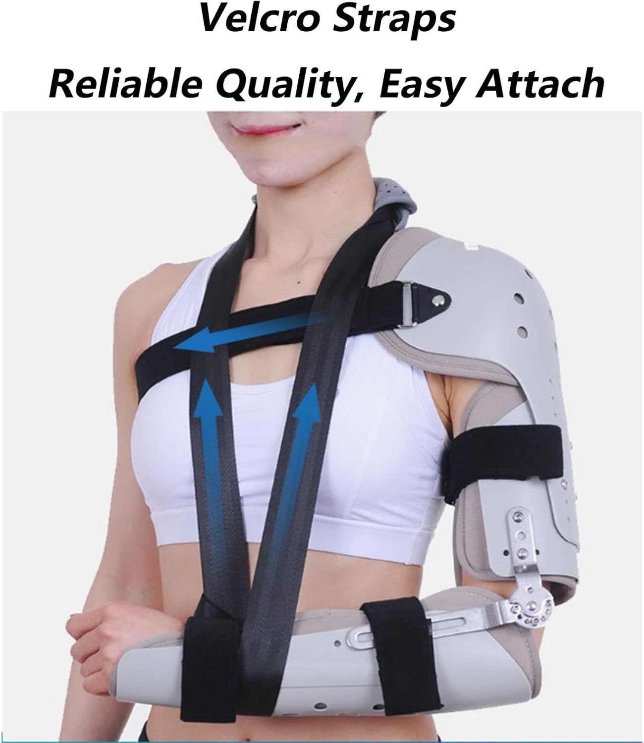 SFKLYU Elbow Immobilizer Brace Removable Long Arm Cast and Soft Forearm Orthosis Splint Adjustable Post OP Elbow Brace for Post Elbow Brace Stabilizer,Right