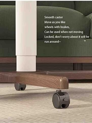 Overbed Table with Wheels, Solid Wood Adjustable Lifting Desk, Movable Study for Home, Hospital, and Medical Use, Height from 69-109CM(L 80 CM)