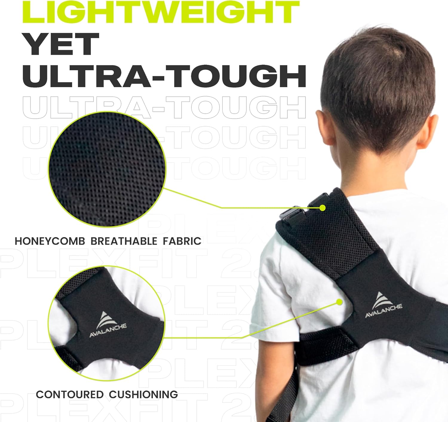 Athletic Kids Arm Sling Class A Medical Device - Shoulder Sling Immobilizer for Injury Support - for Elbow & Wrist Too - Youth Arm Sling, Boys & Girls (Child Right, Black)