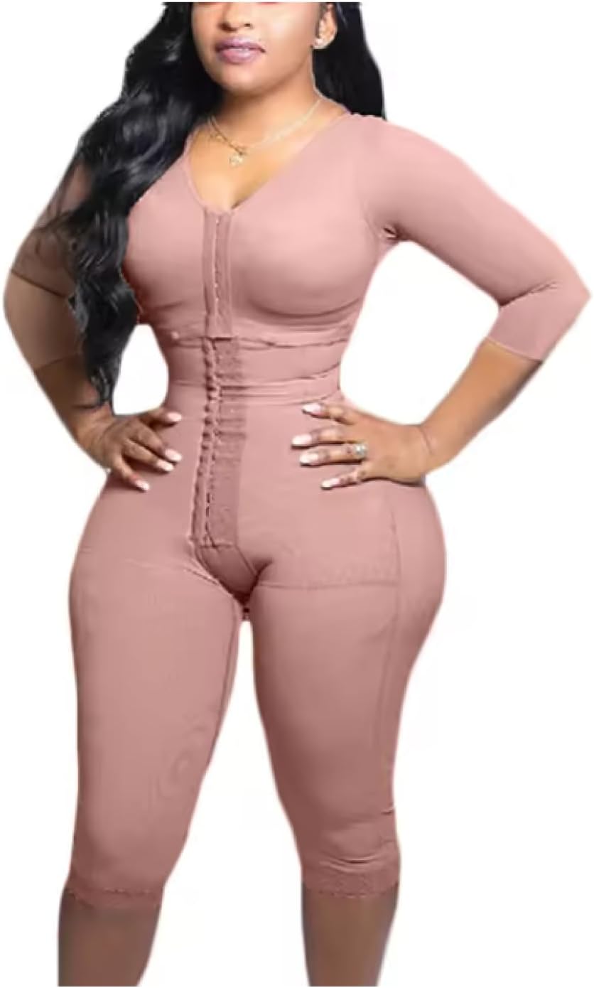 Support Arm Compression Girdle Women's Shapewear with Built in Bra Corset Slimming