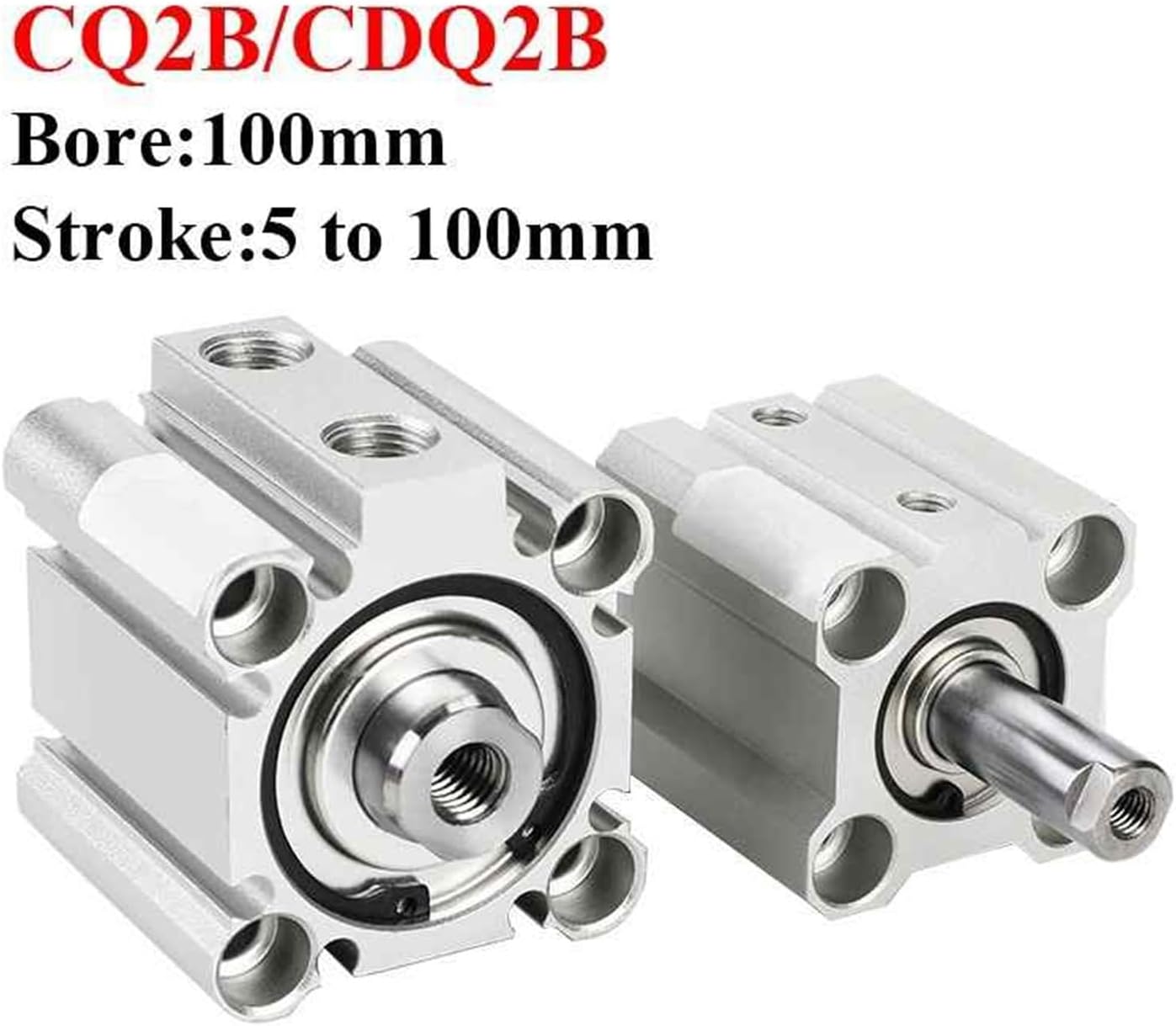 CDQ2B100 CQ2B100 Double Acting Thin Compact Cylinder with Magnetic(Stroke 5mm,CDQ2B100)